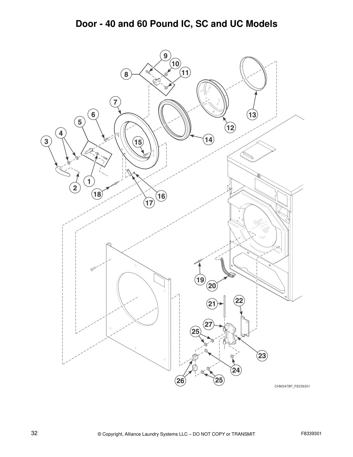 Door - 40 and 60 Pound IC, SC and UC Models