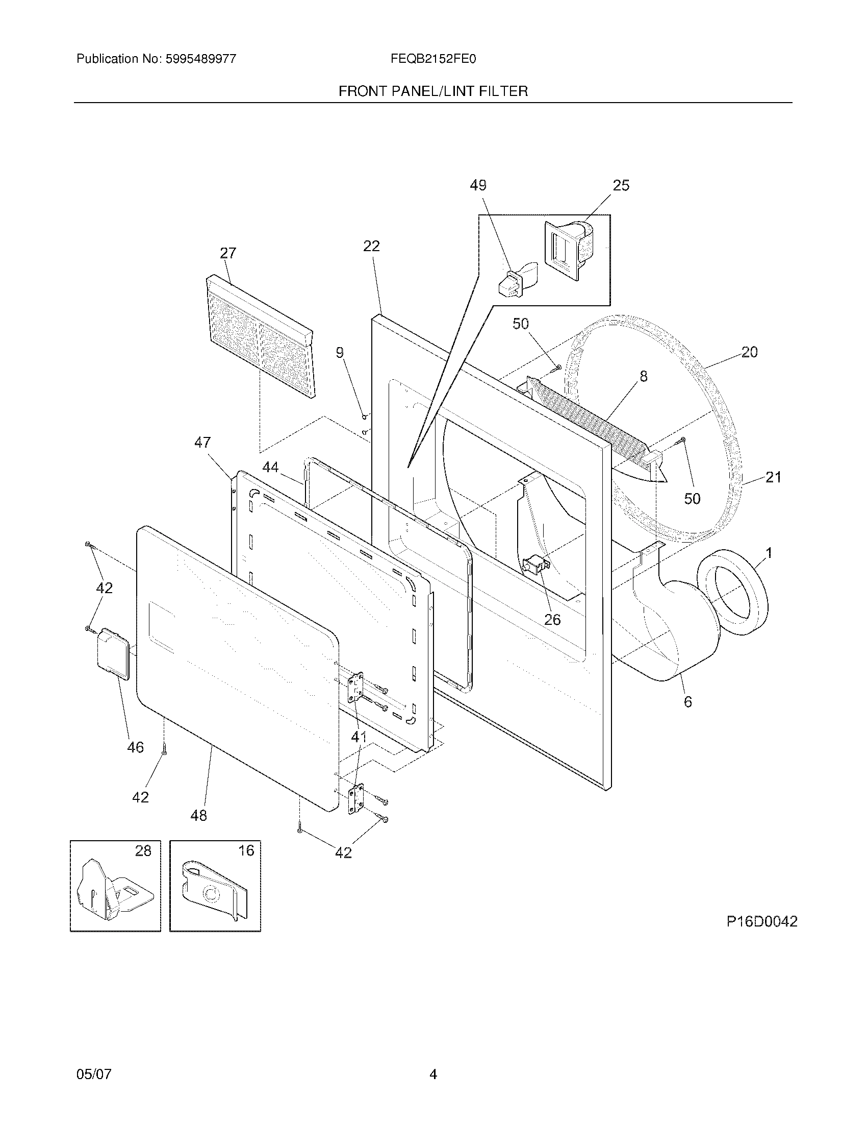 05 - FRONT PANEL/LINT FILTER