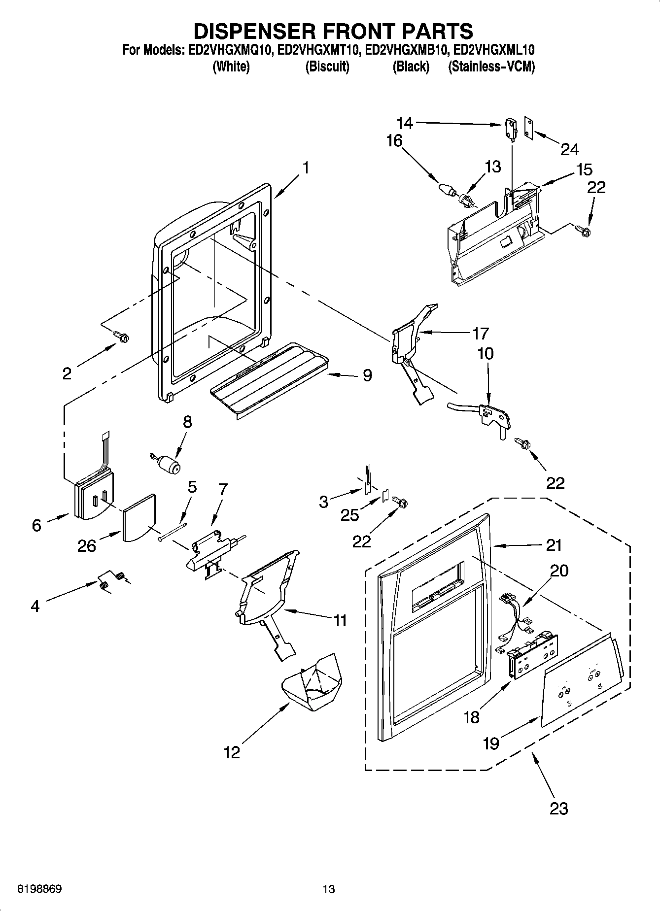 08 - DISPENSER FRONT PARTS
