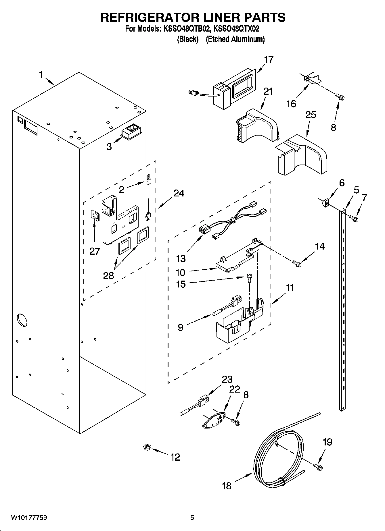 04 - REFRIGERATOR LINER PARTS