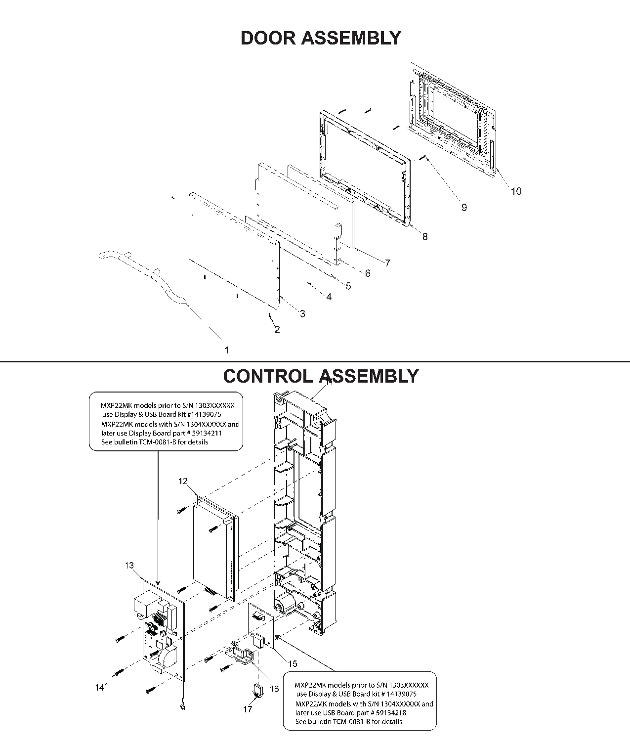 Door Assembly / Control Assembly