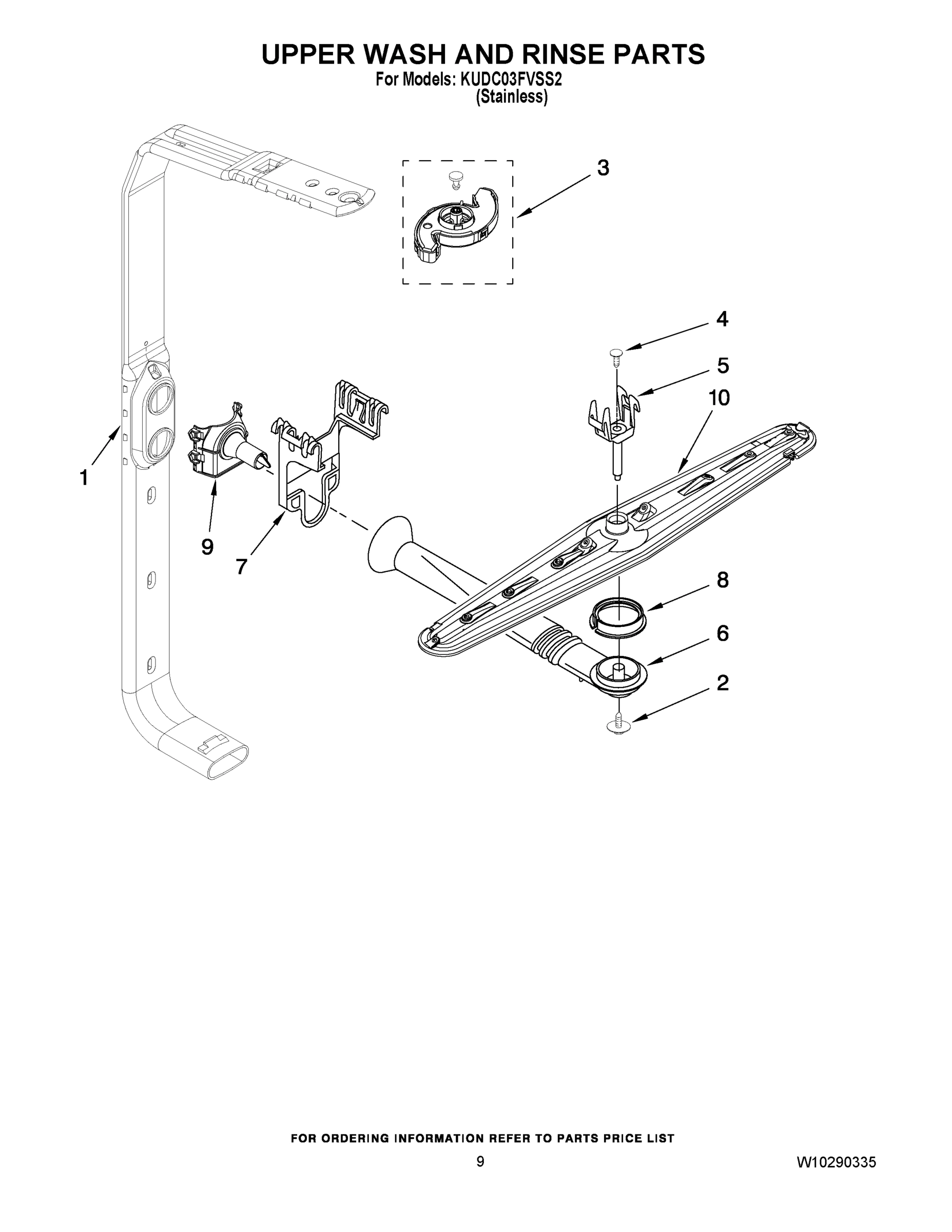 07 - UPPER WASH AND RINSE PARTS
