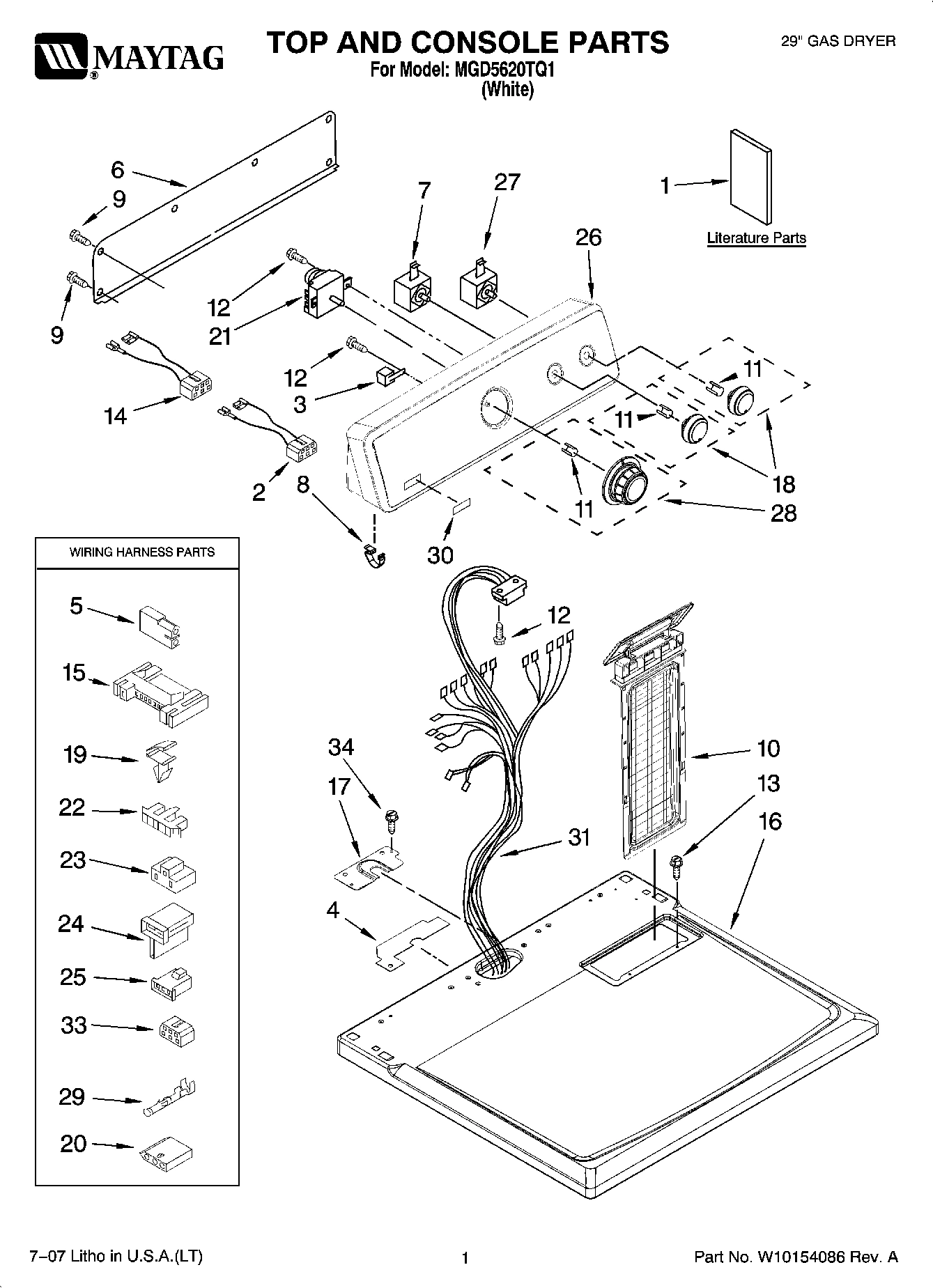 01 - TOP AND CONSOLE PARTS