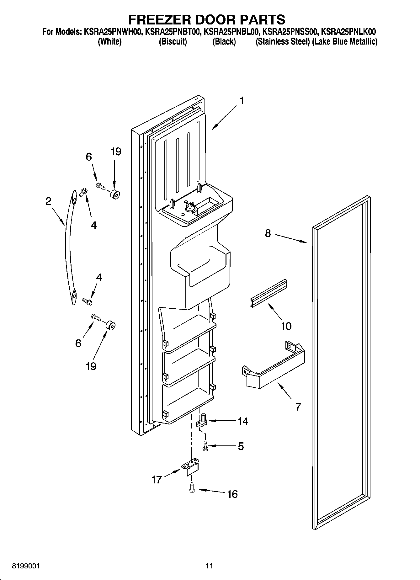 07 - FREEZER DOOR PARTS