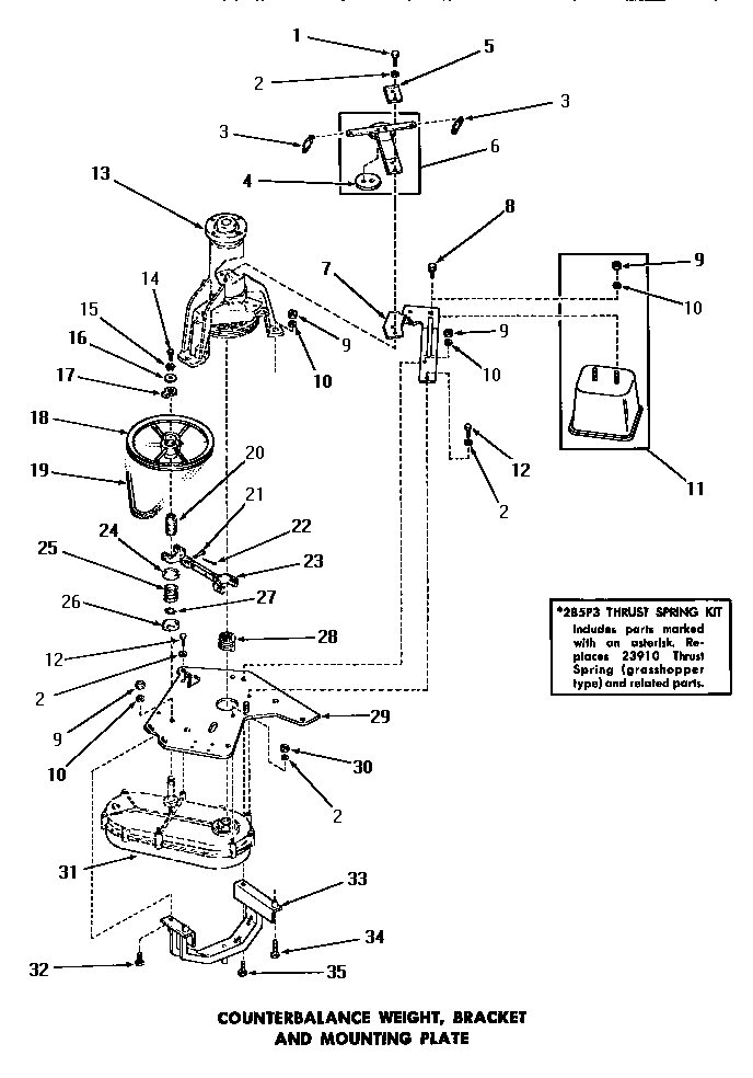 15 - COUNTERBALANCE WEIGHT, BRKT & MTG PLATE