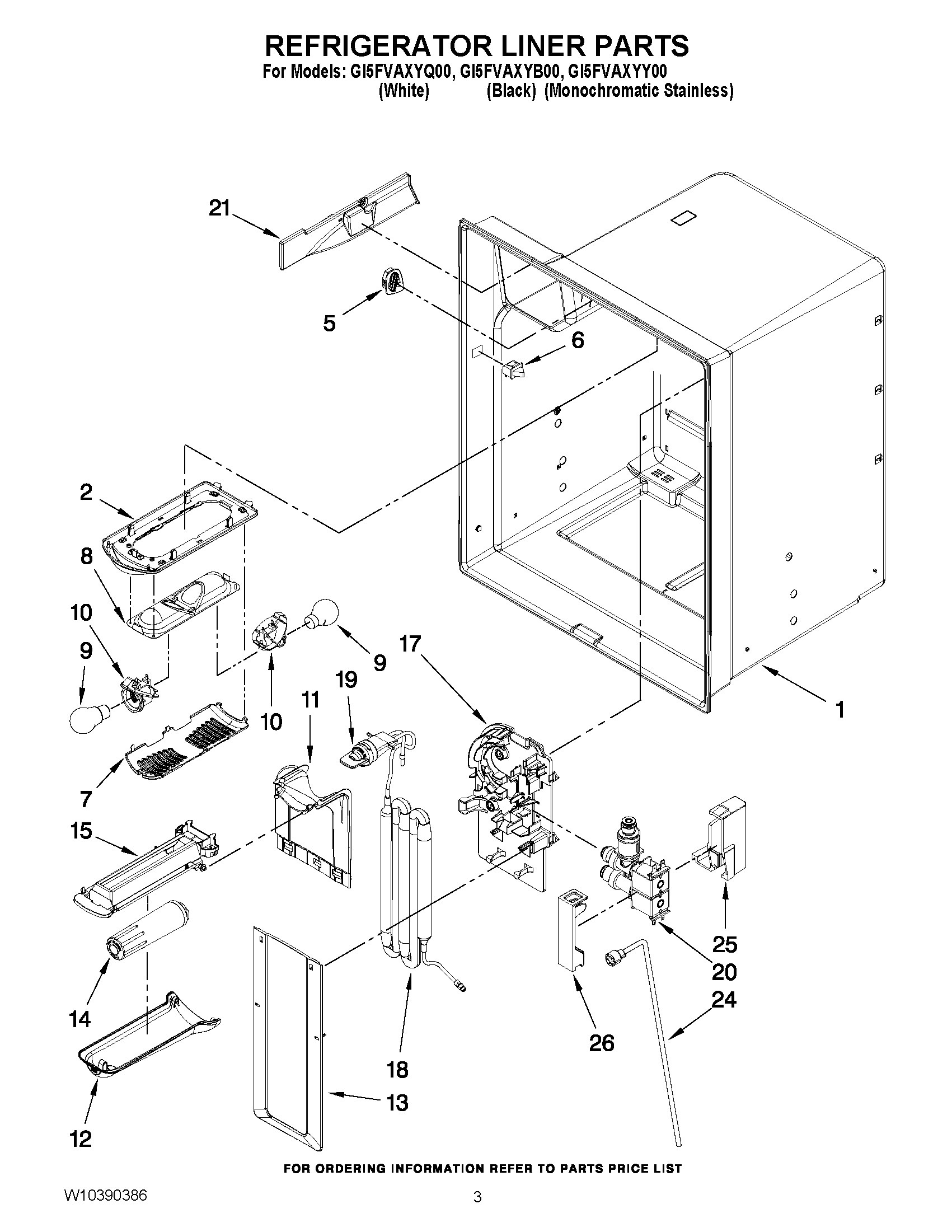02 - REFRIGERATOR LINER PARTS