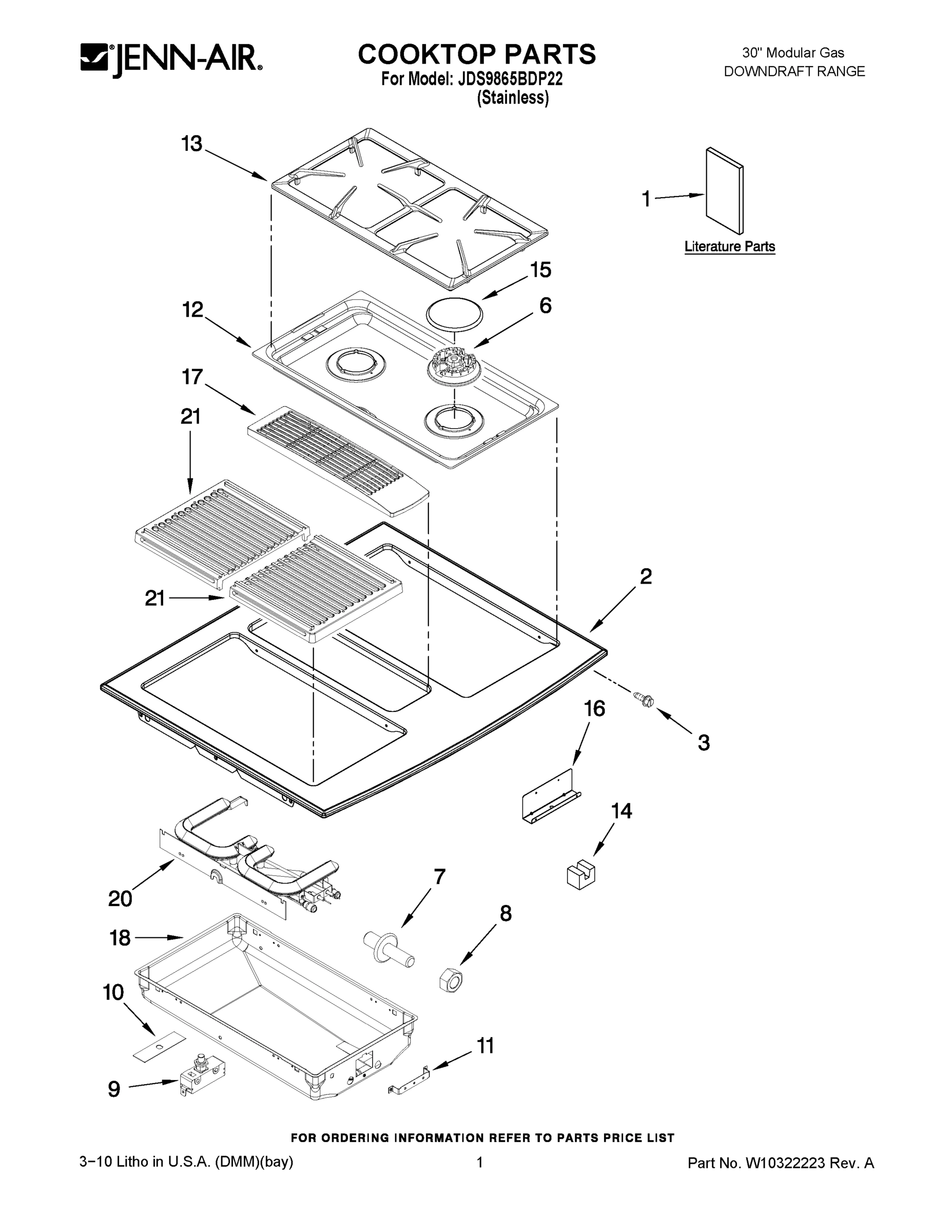 01 - COOKTOP PARTS
