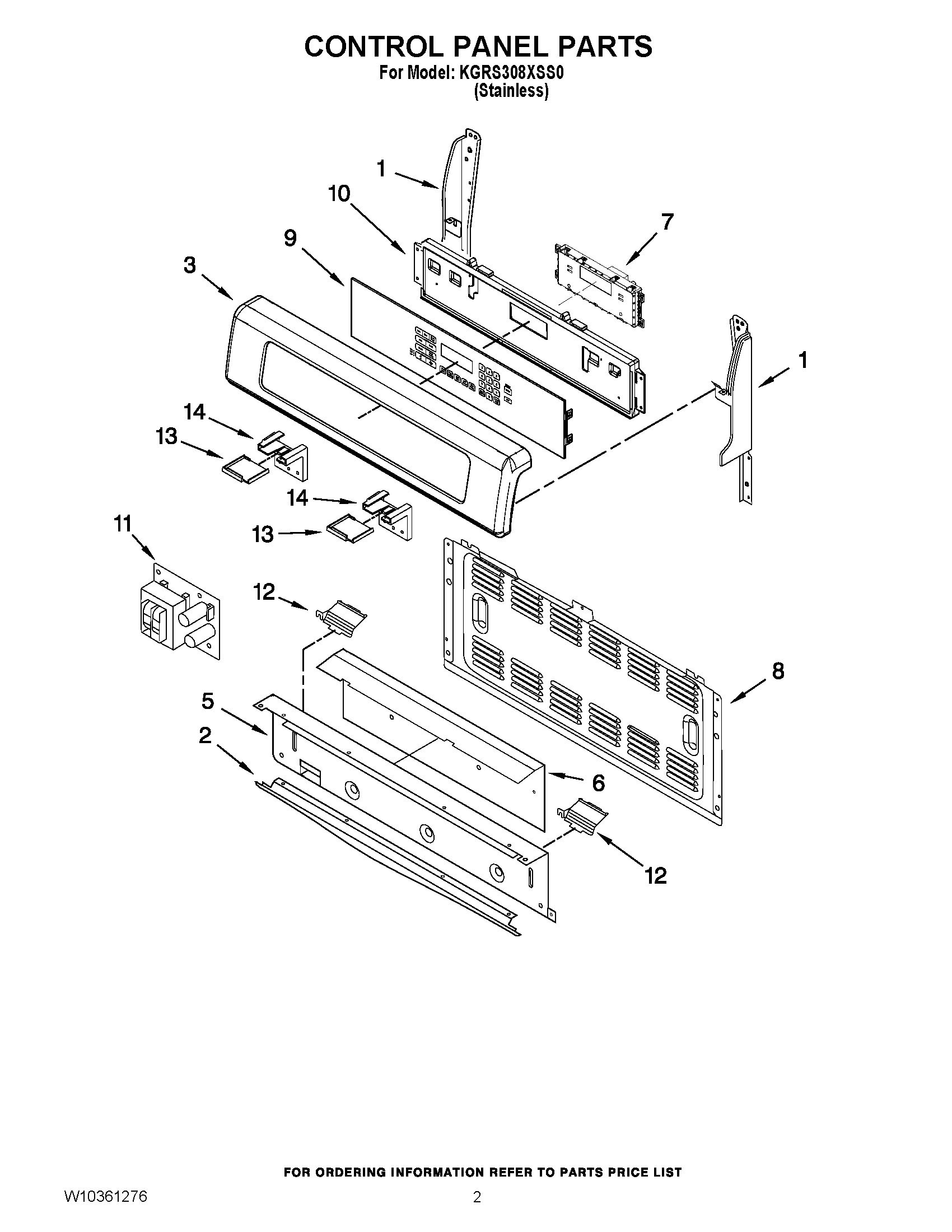 02 - CONTROL PANEL PARTS