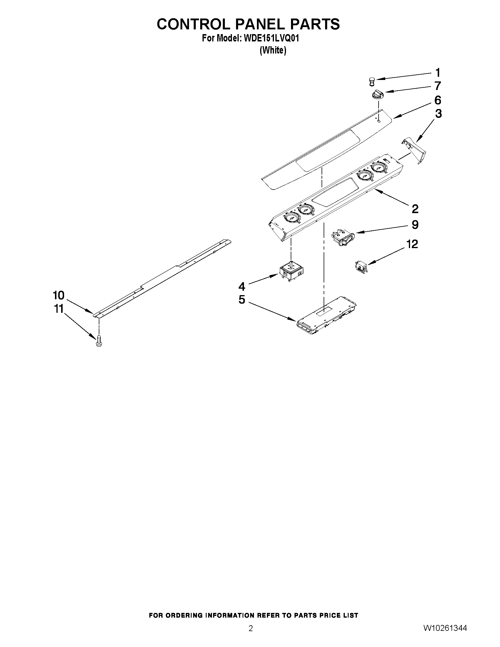 02 - CONTROL PANEL PARTS