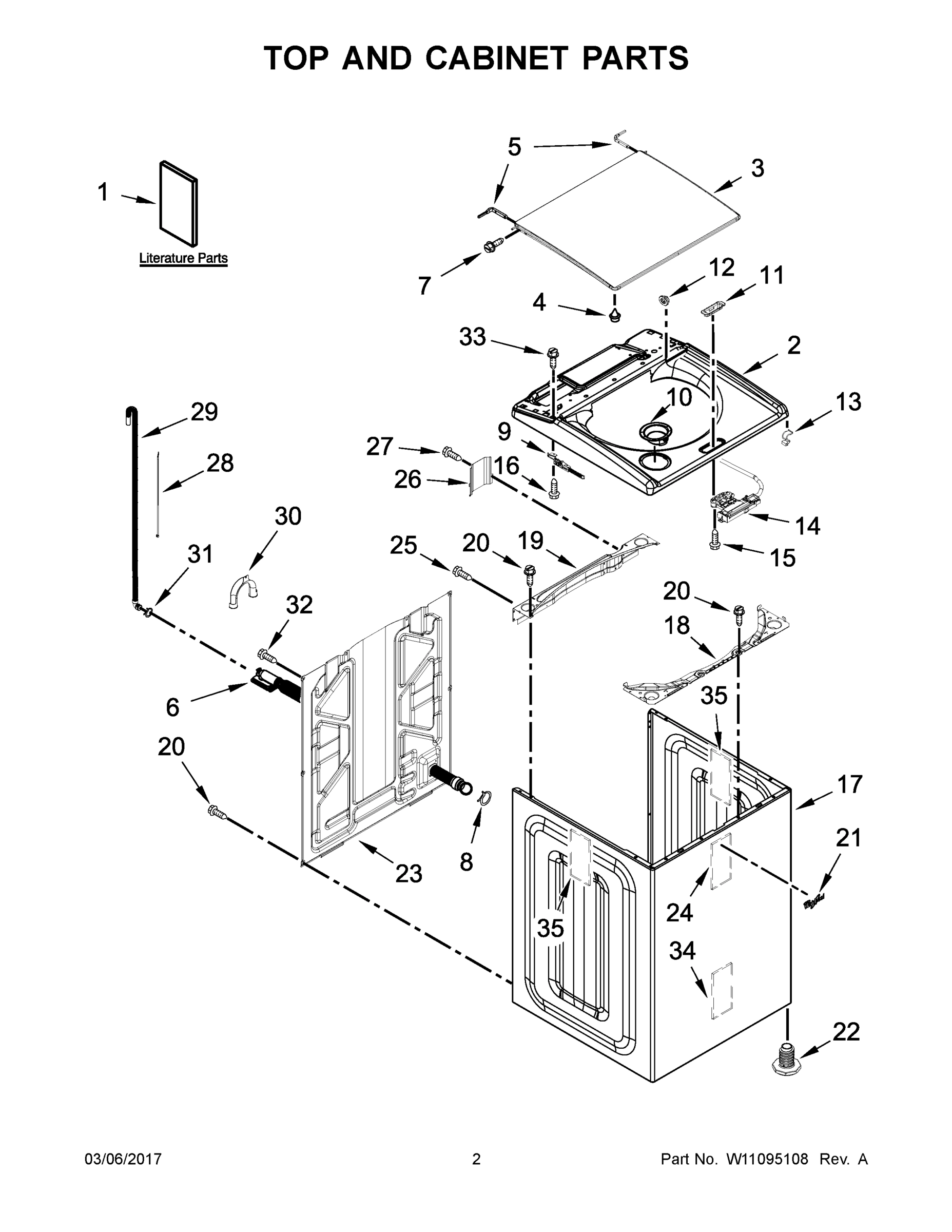 02 - TOP AND CABINET PARTS