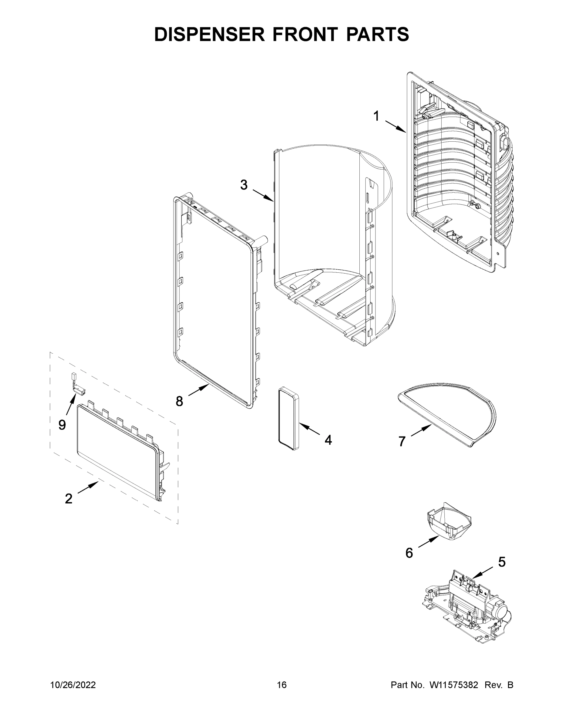 09 - DISPENSER FRONT PARTS