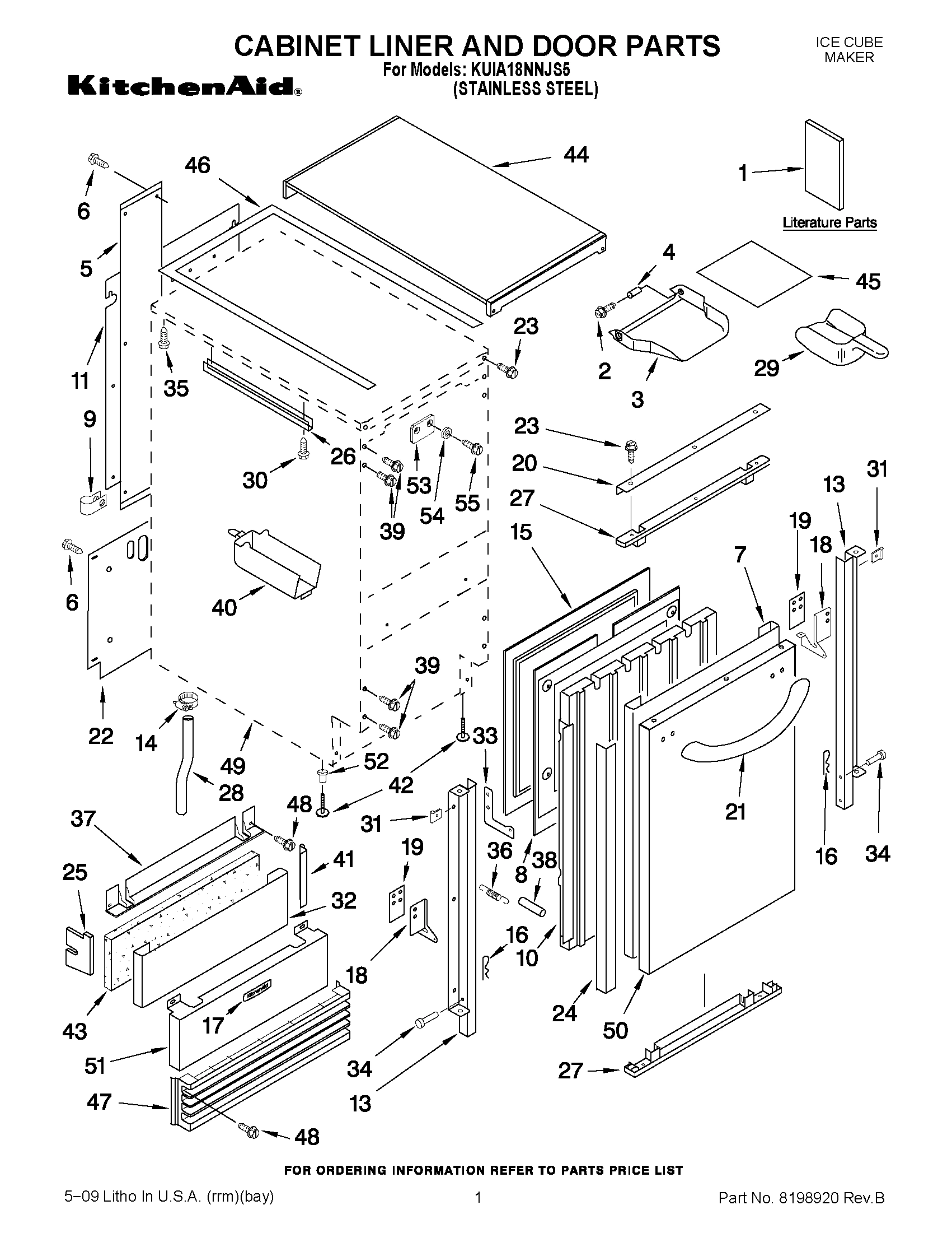 01 - CABINET LINER AND DOOR PARTS
