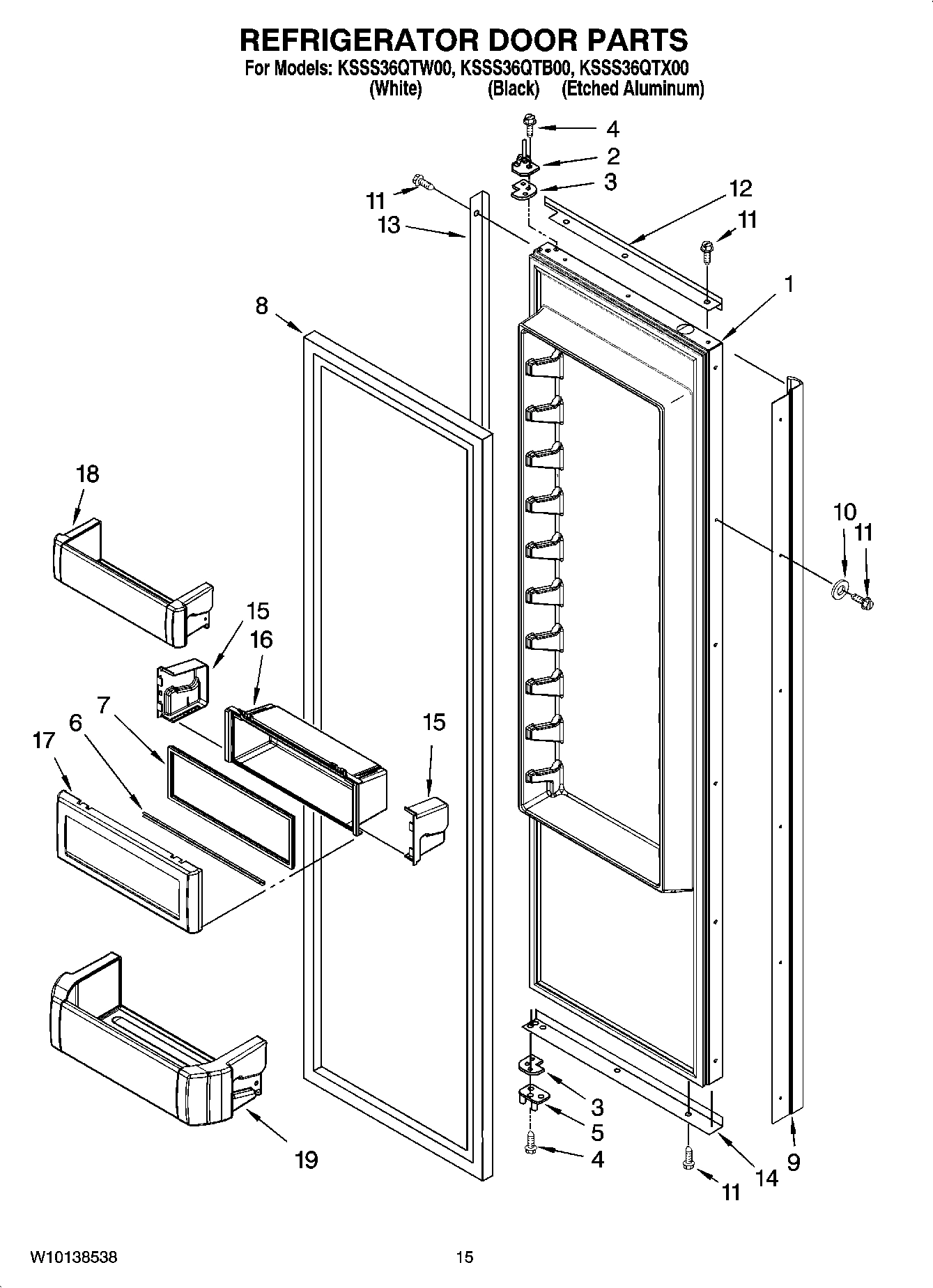 10 - REFRIGERATOR DOOR PARTS