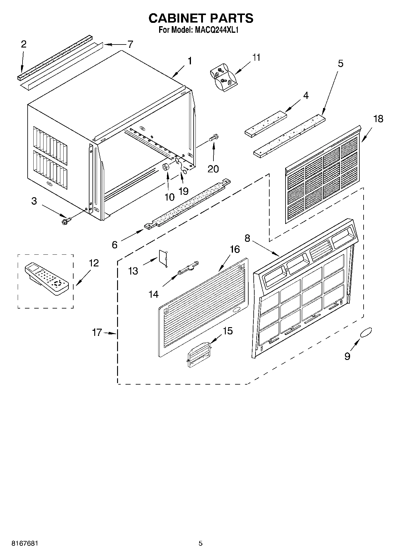 03 - CABINET PARTS, OPTIONAL PARTS (NOT INCLUDED)
