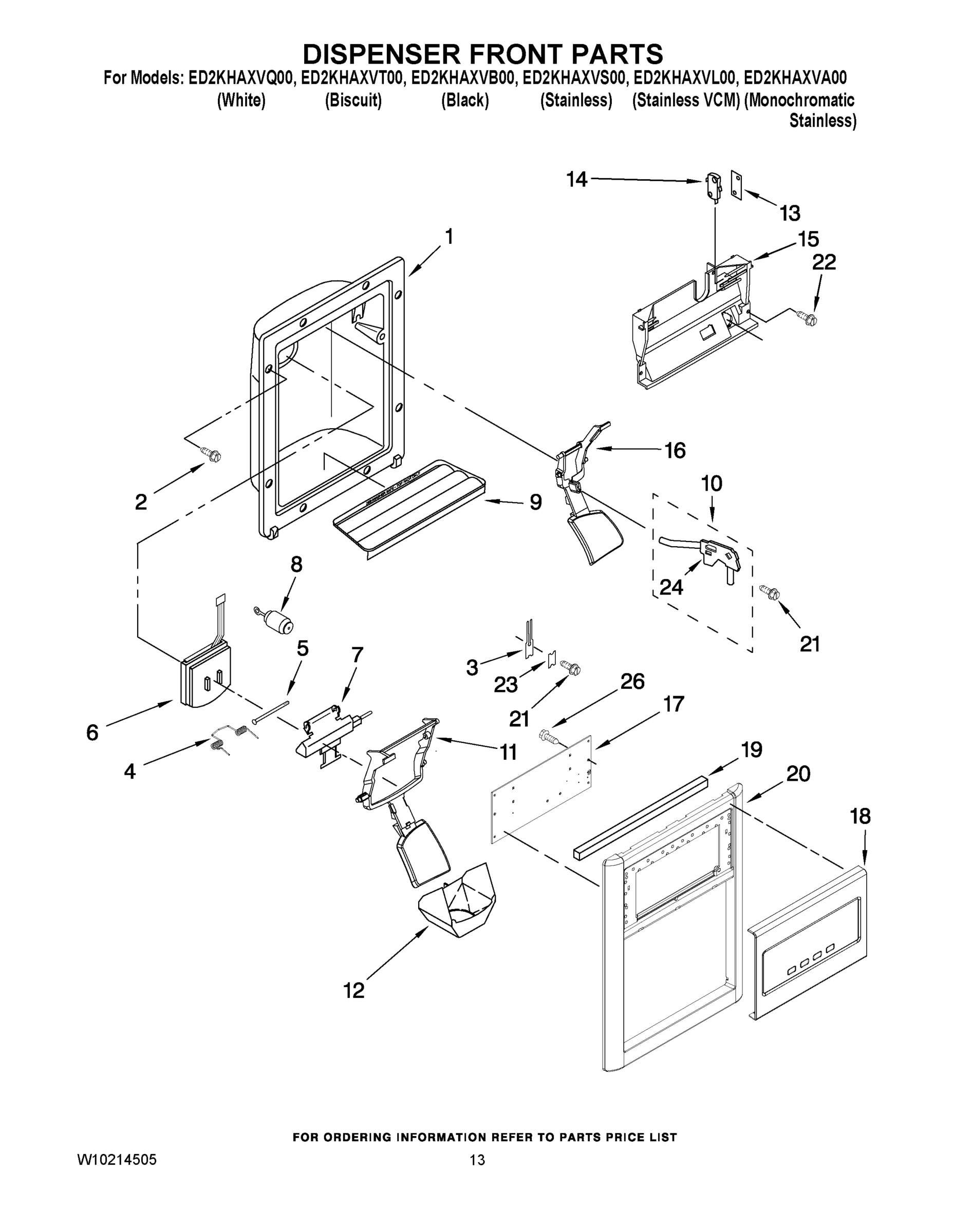 08 - DISPENSER FRONT PARTS