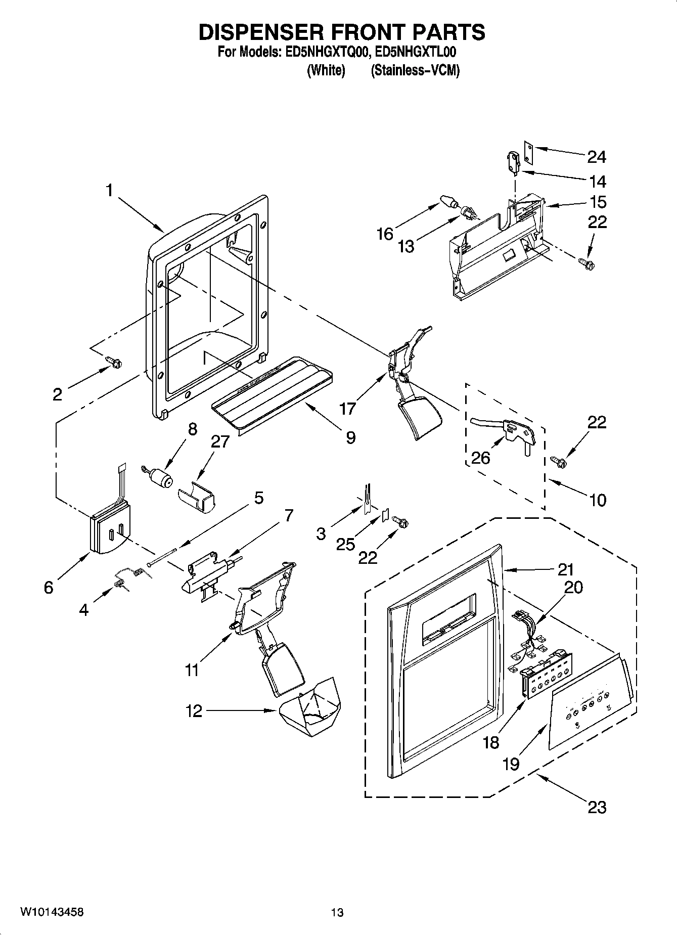 08 - DISPENSER FRONT PARTS
