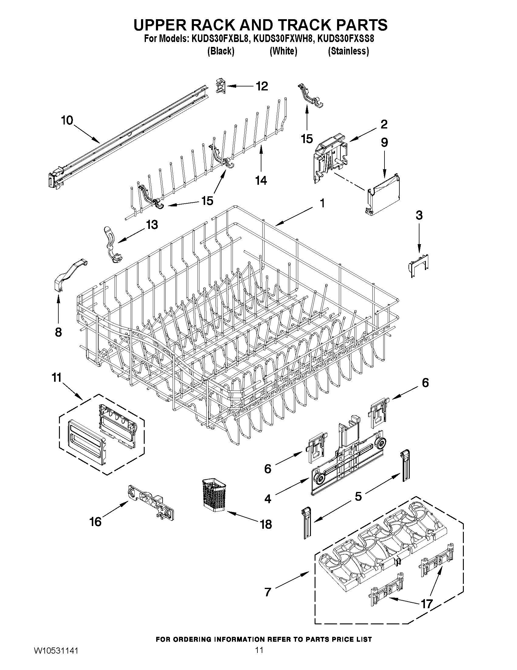 09 - UPPER RACK AND TRACK PARTS