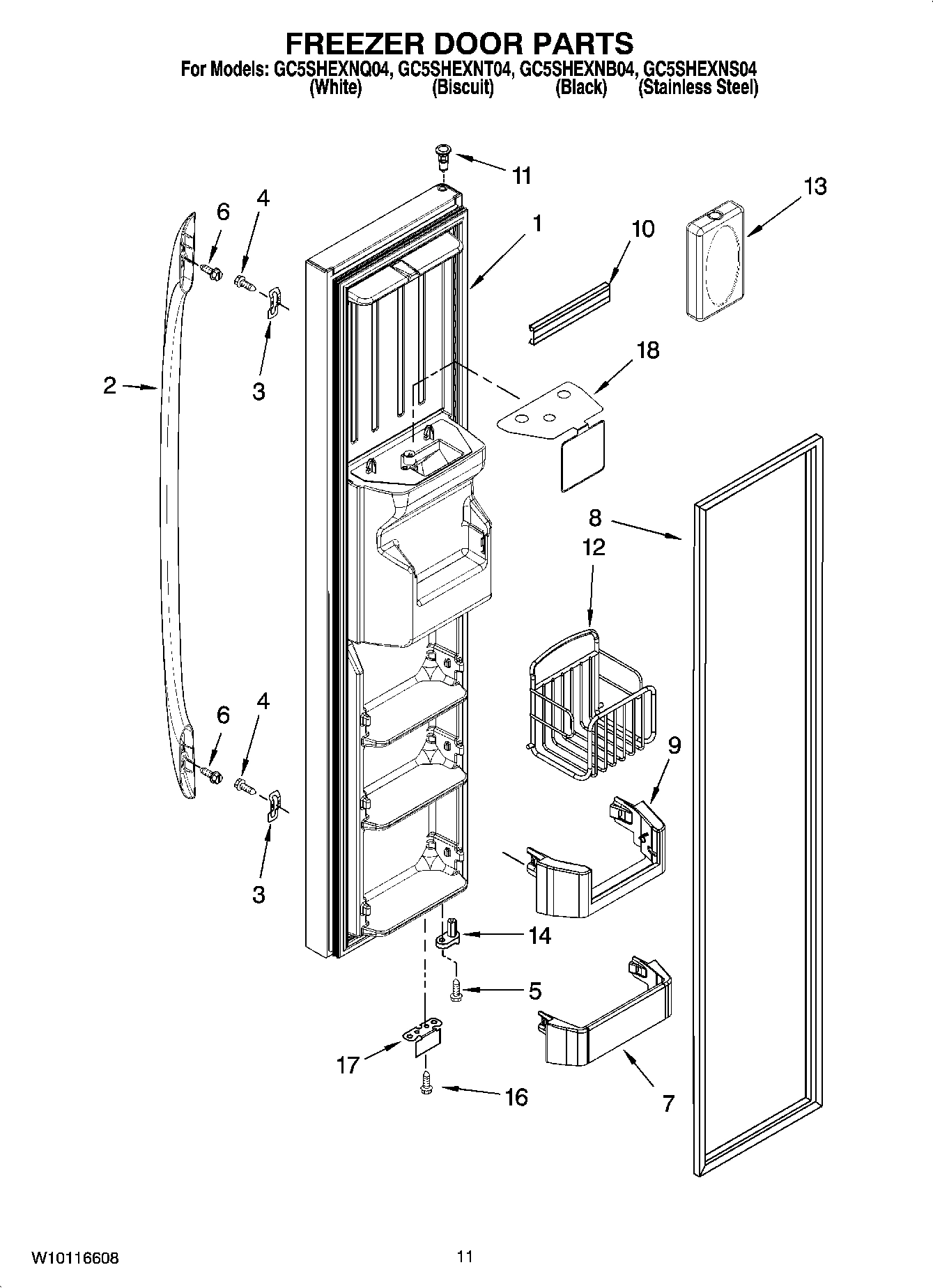 07 - FREEZER DOOR PARTS