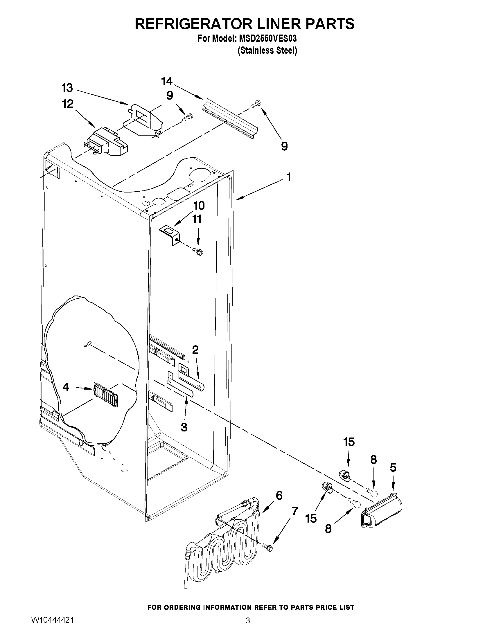 02 - REFRIGERATOR LINER PARTS