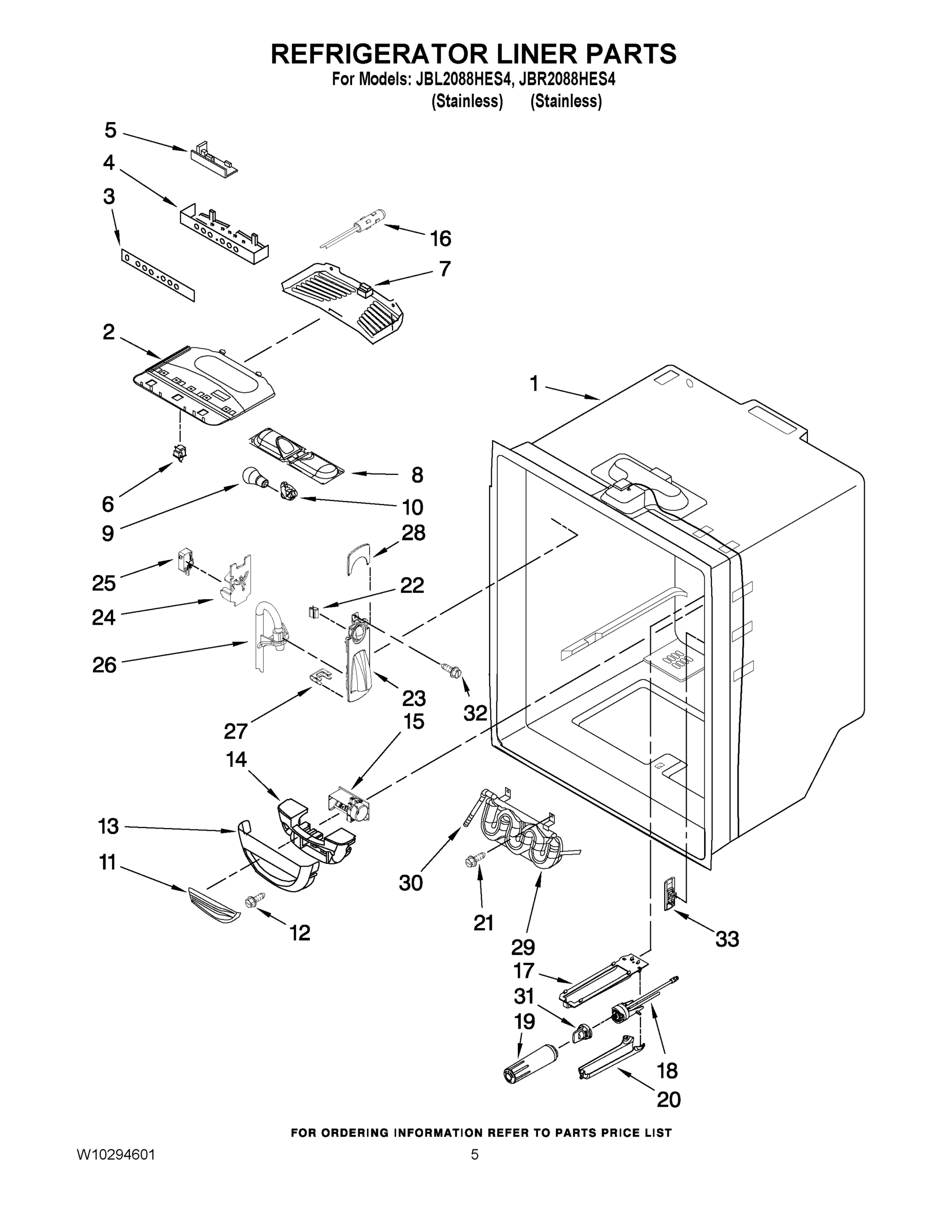 03 - REFRIGERATOR LINER PARTS
