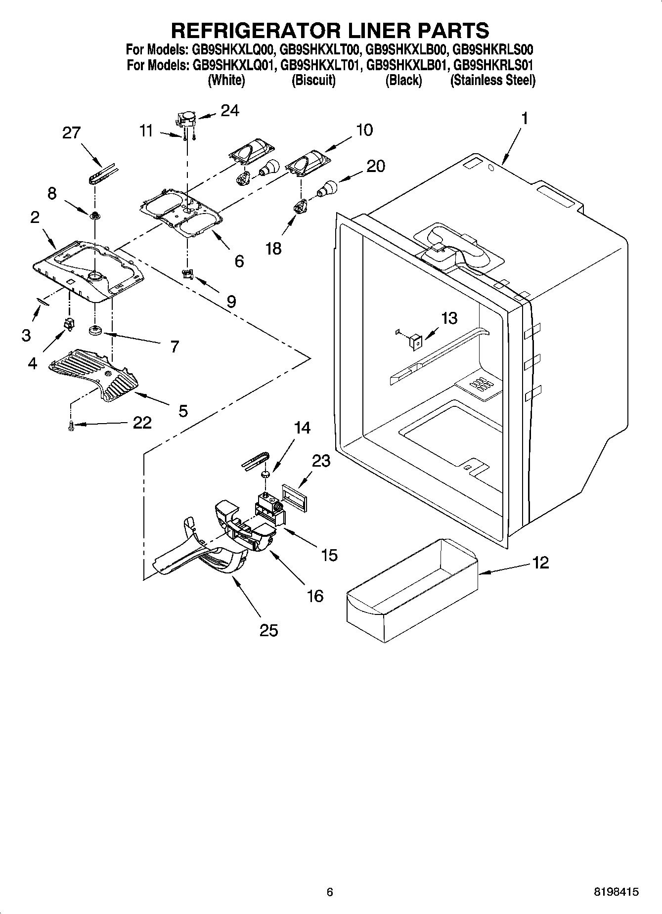 04 - REFRIGERATOR LINER PARTS