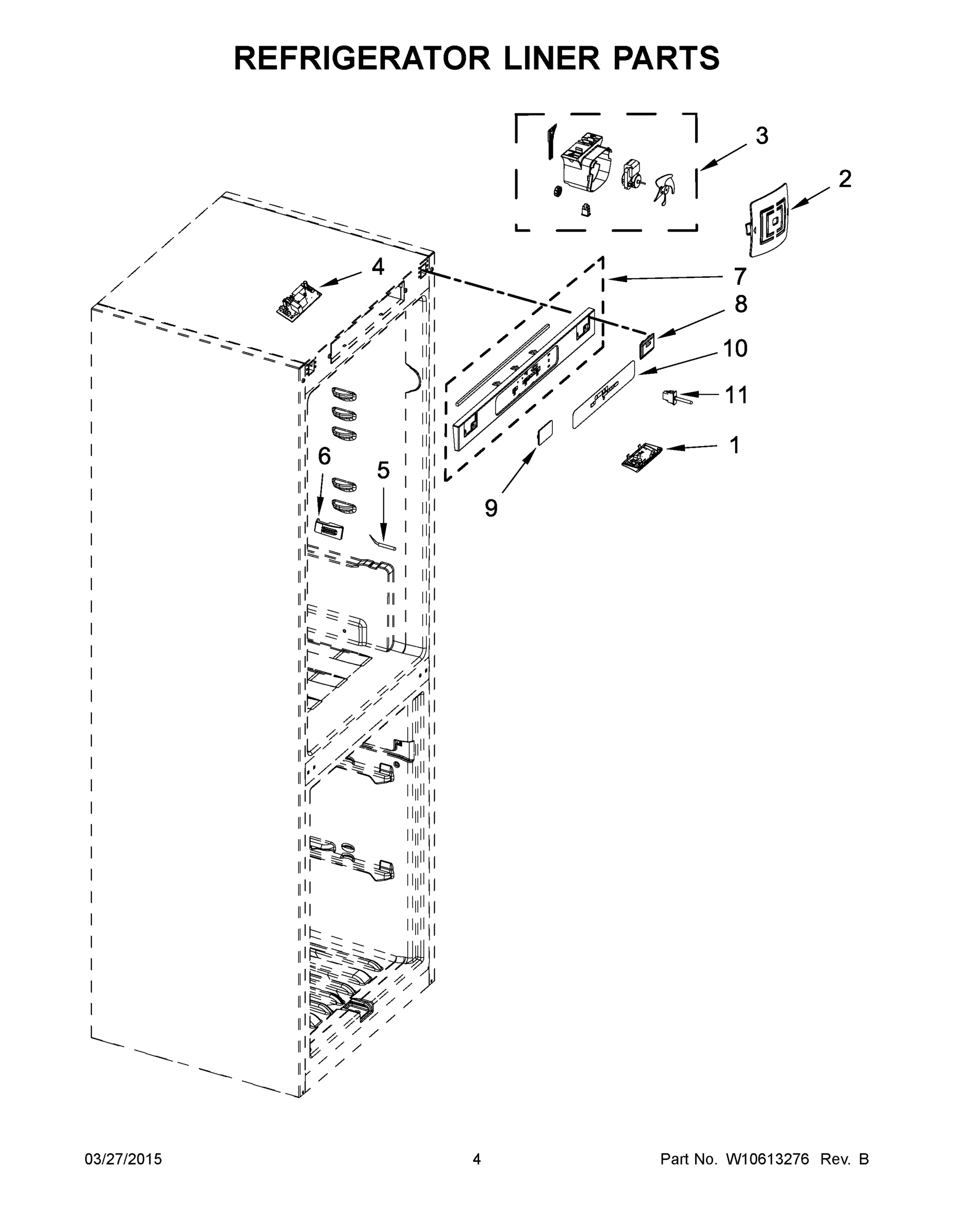 03 - REFRIGERATOR LINER PARTS
