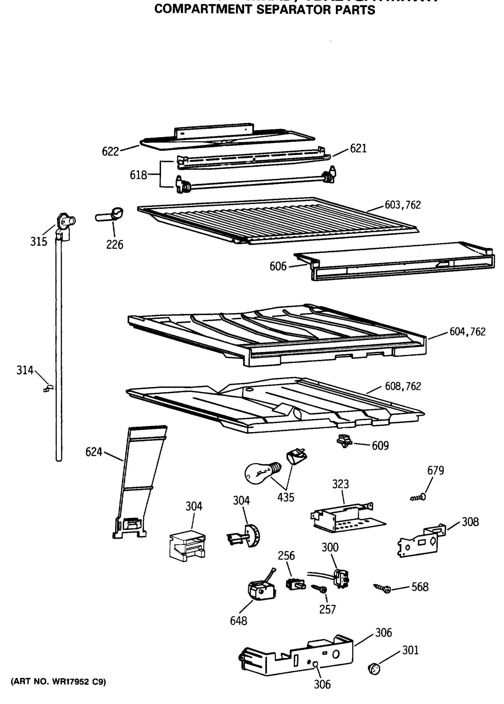 COMPARTMENT SEPARATOR PARTS