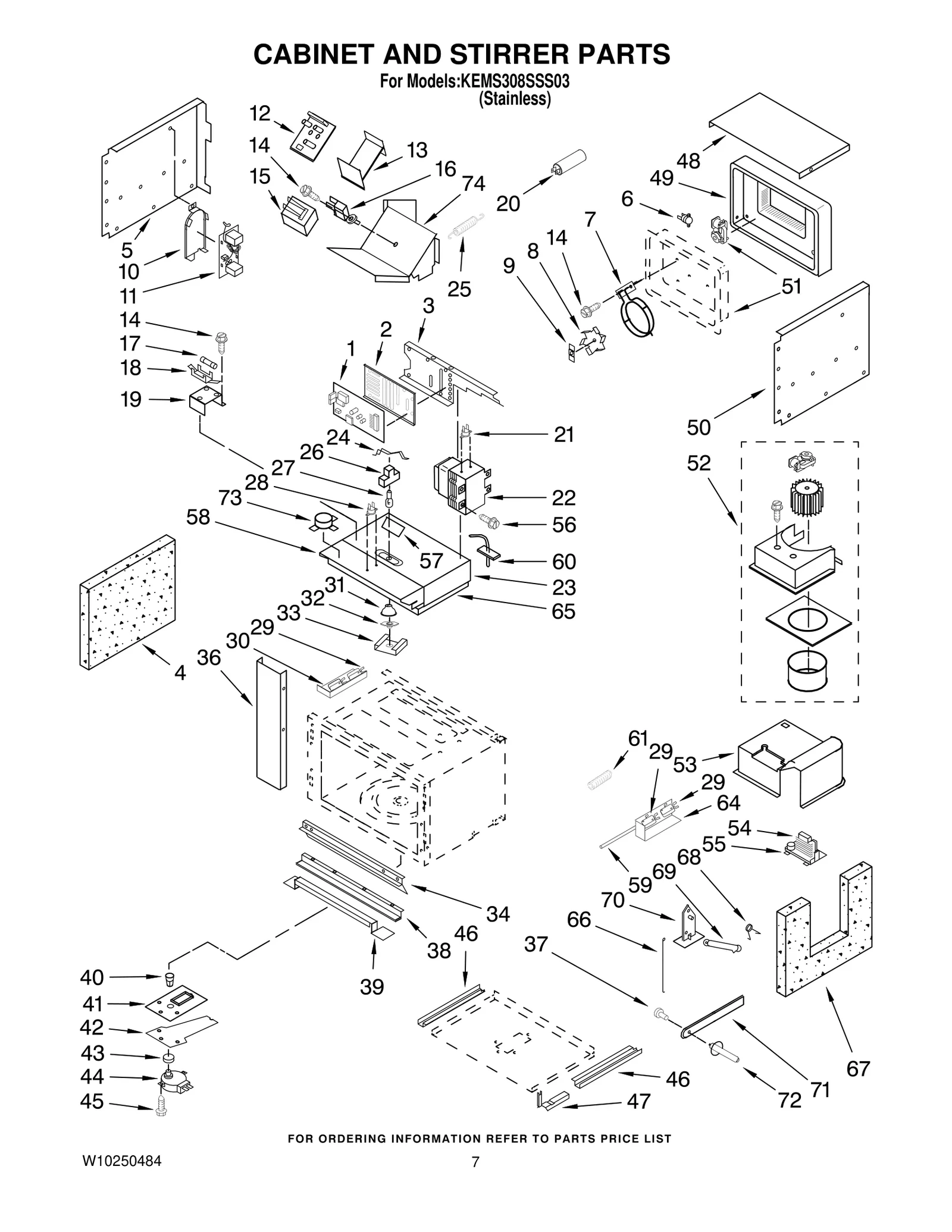 CABINET AND STIRRER PARTS