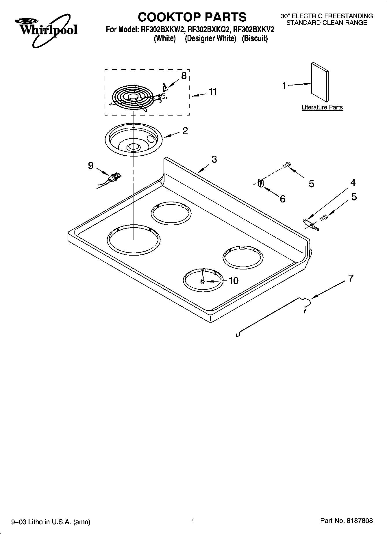 01 - COOKTOP PARTS