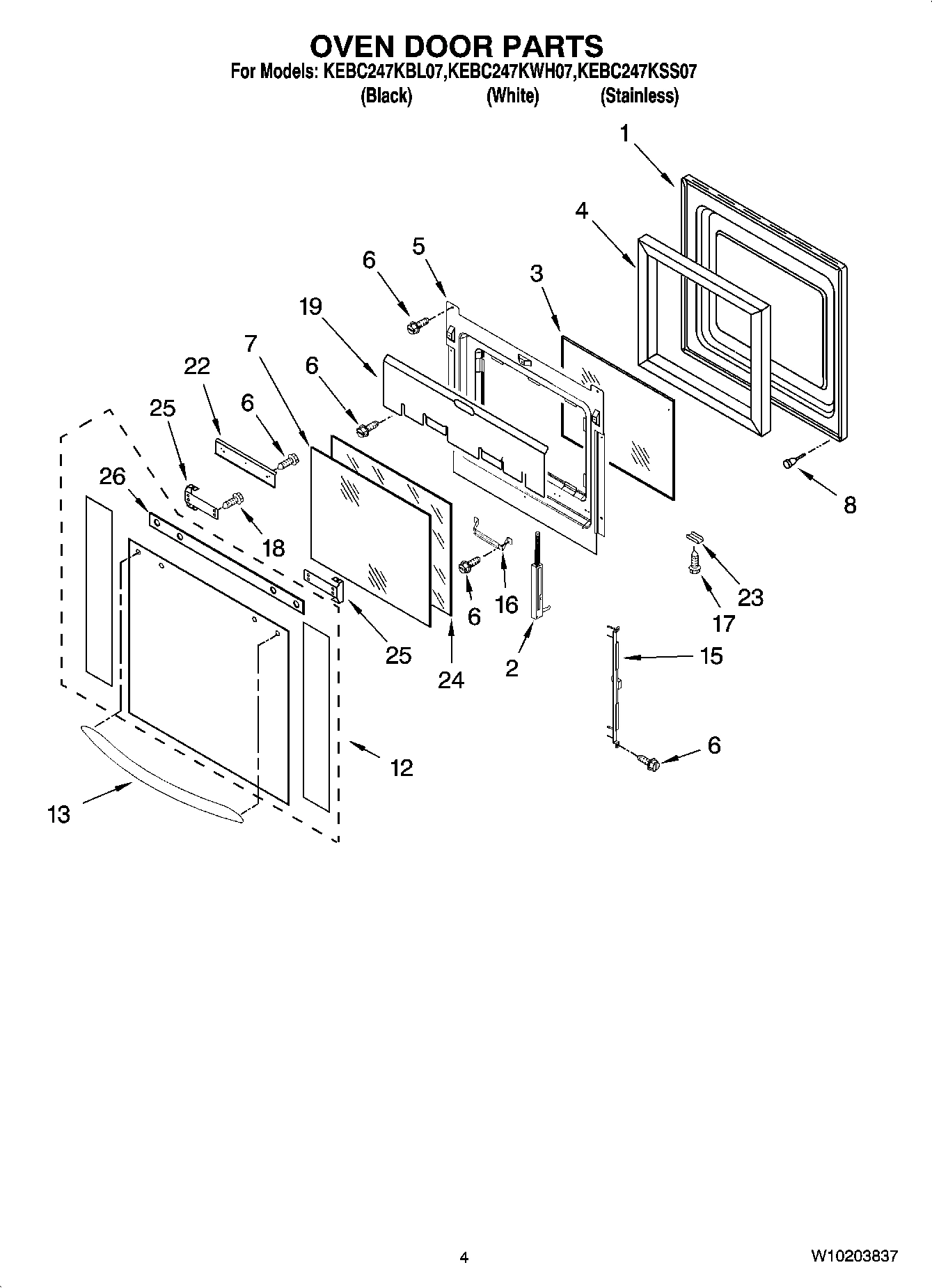 03 - OVEN DOOR PARTS