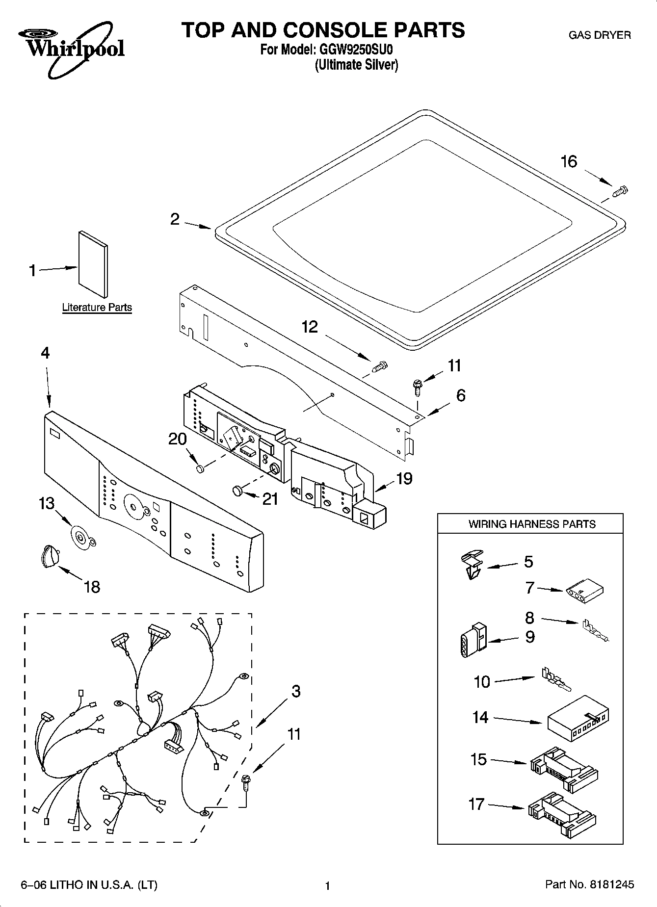 01 - TOP AND CONSOLE PARTS