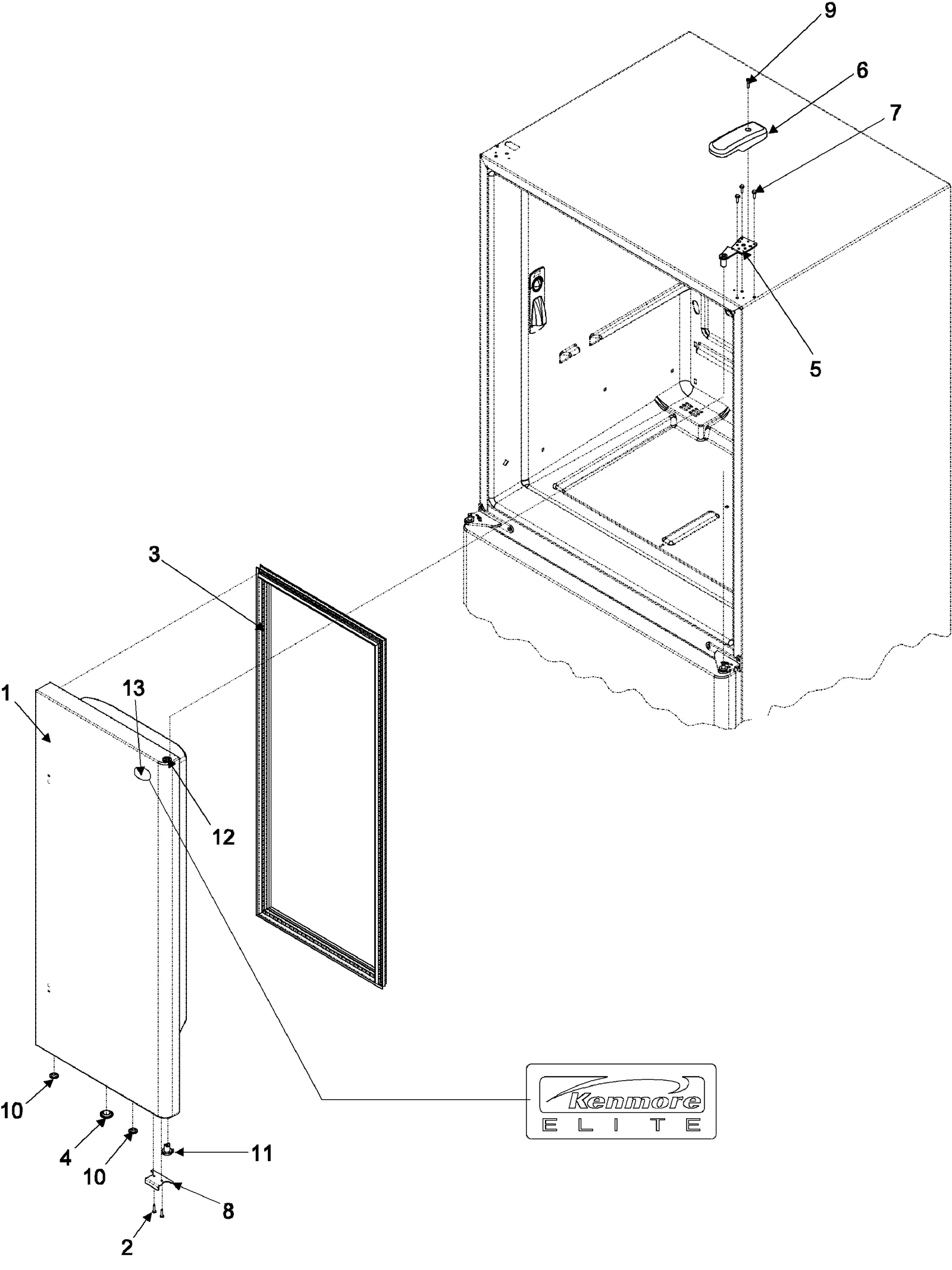 RIGHT REFRIGERATOR DOOR