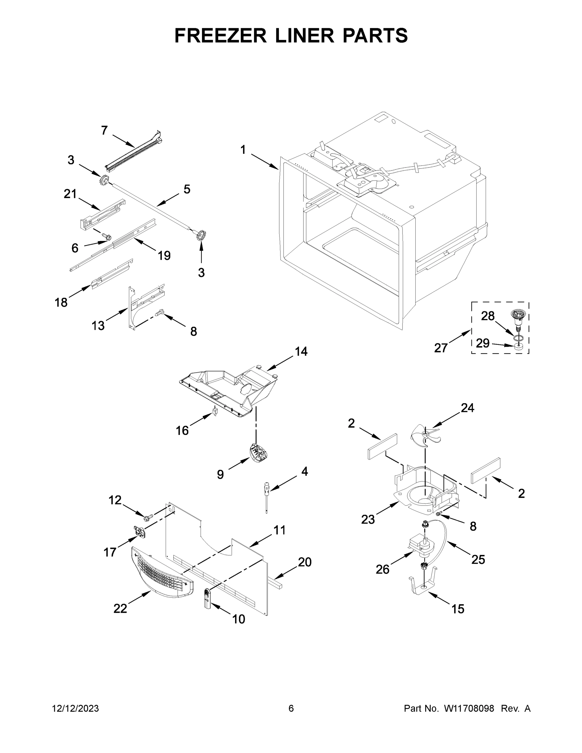 04 - FREEZER LINER PARTS