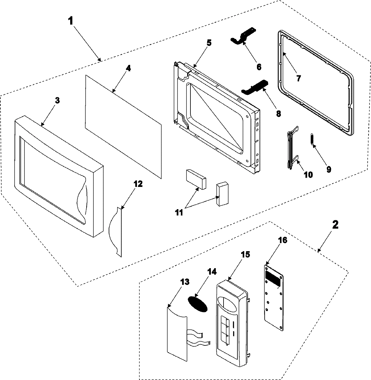 02 - CONTROL PANEL/DOOR ASSEMBLY