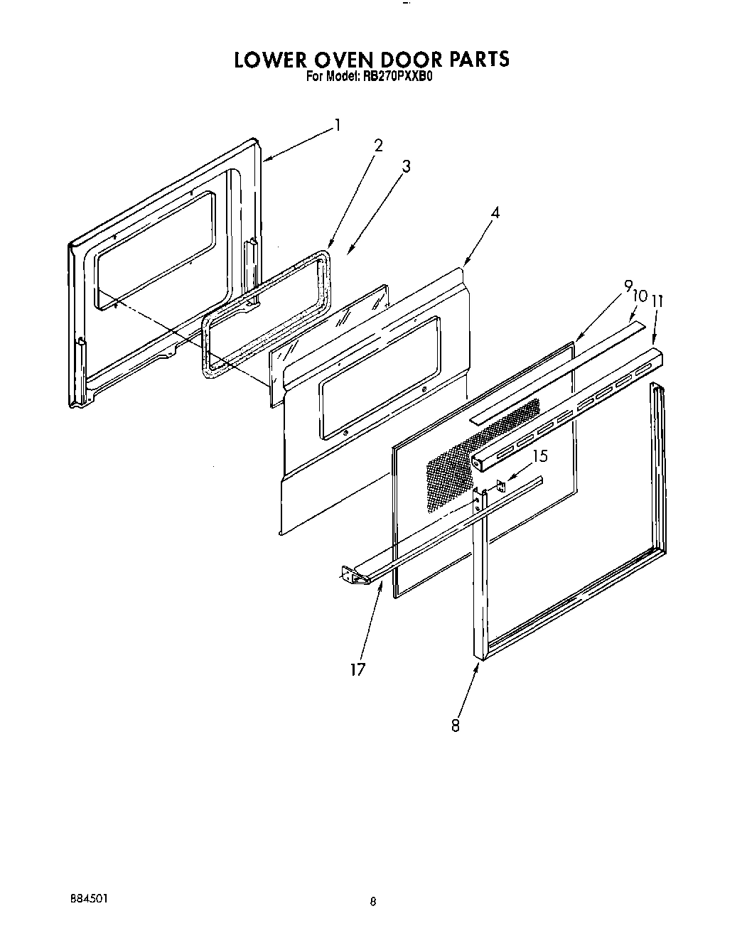 05 - LOWER OVEN DOOR, OPTIONAL