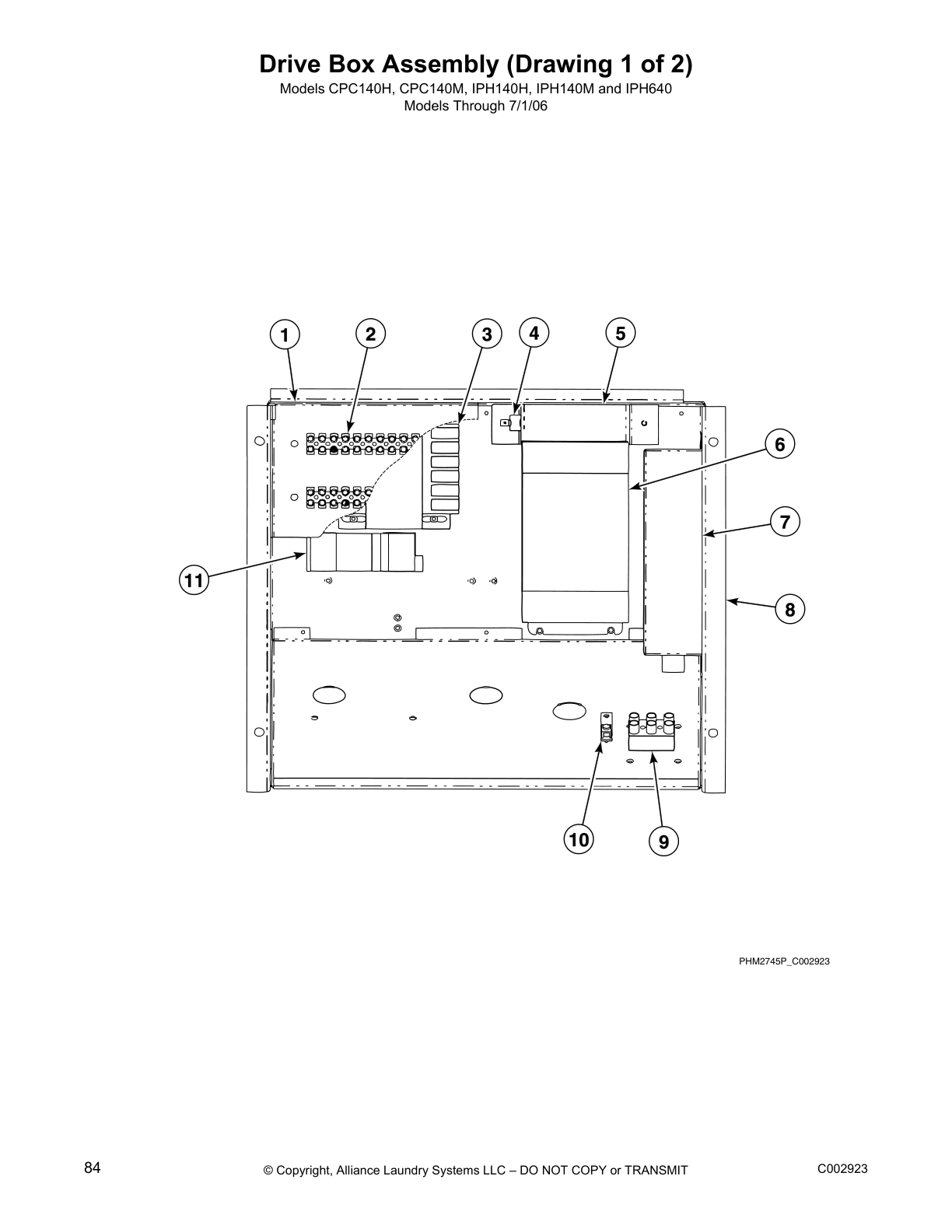 Drive Box Assembly (Drawing 1 of 2)