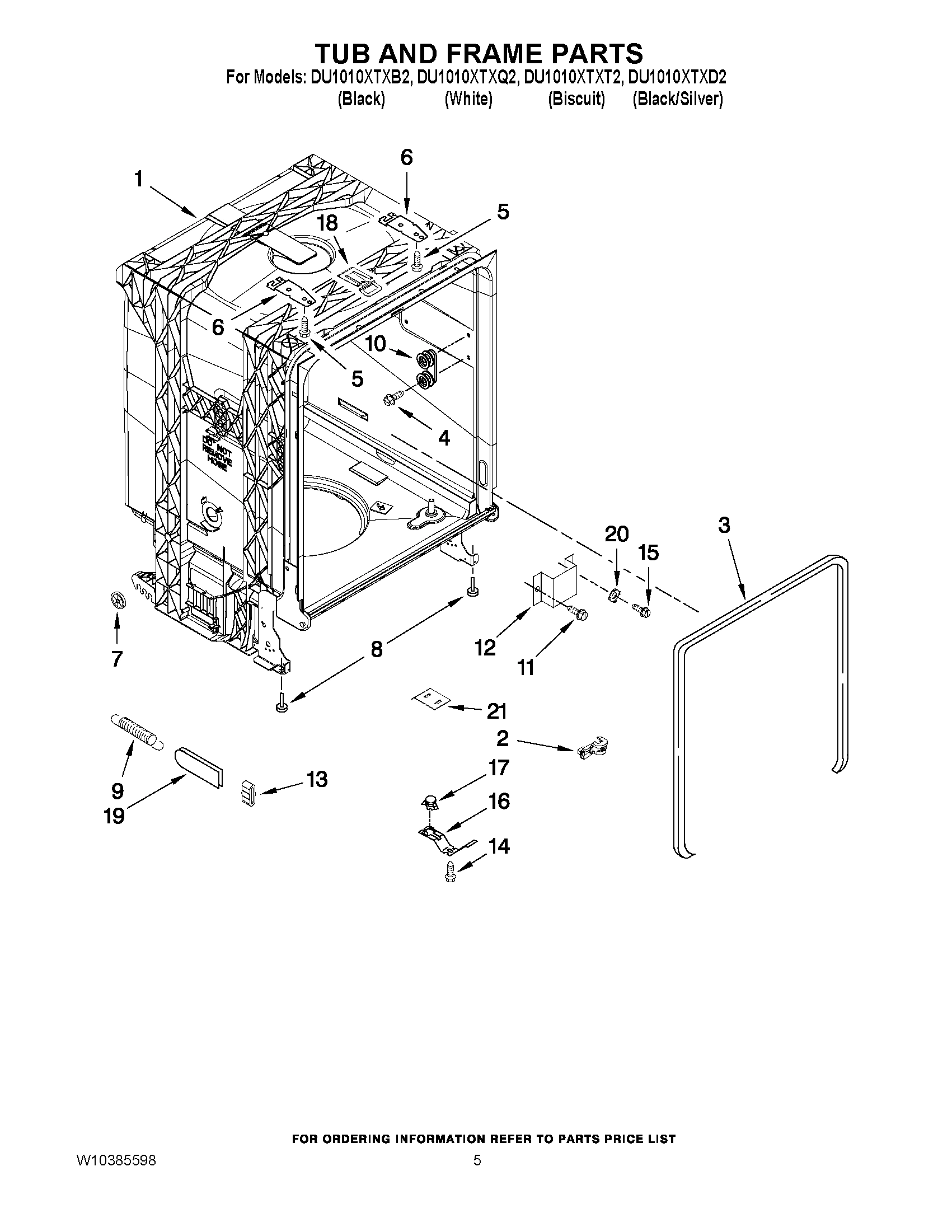 05 - TUB AND FRAME PARTS