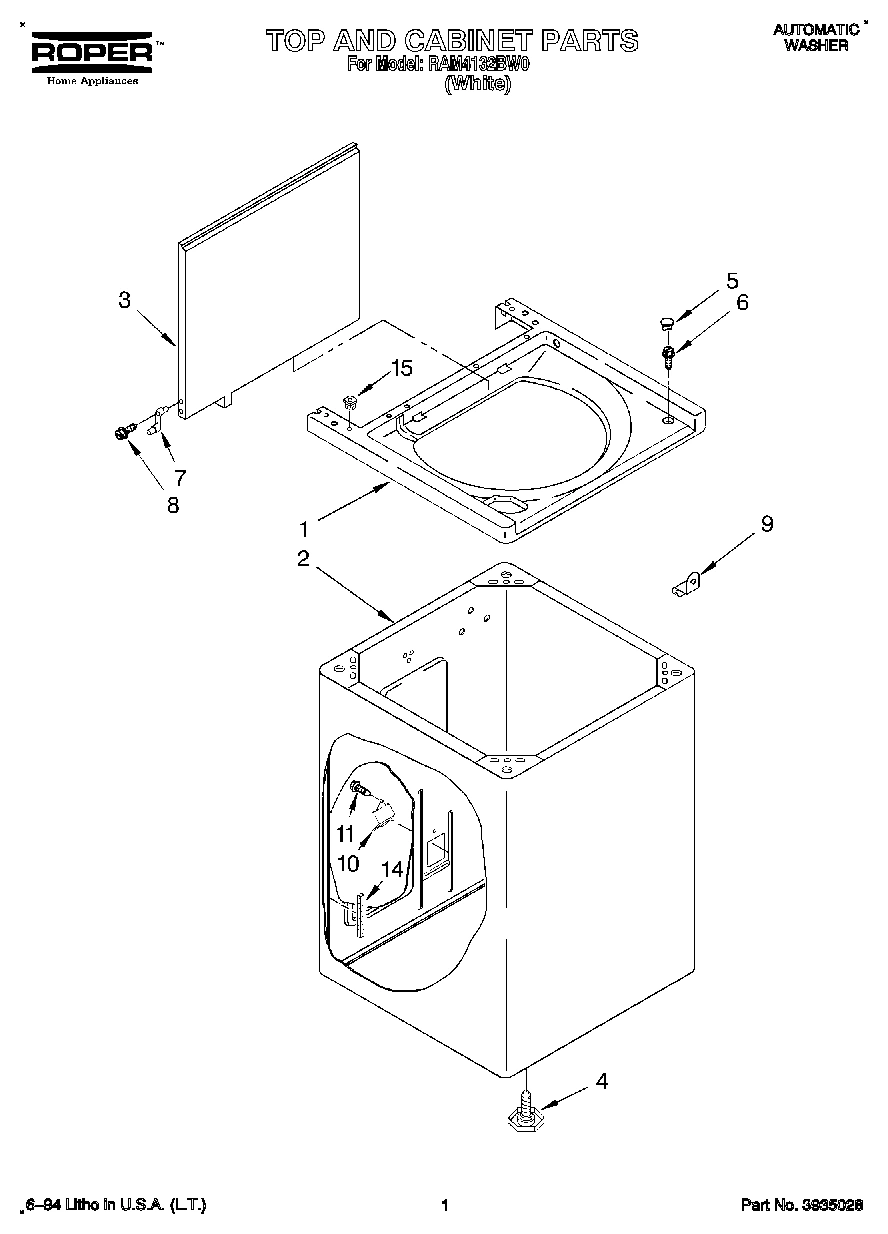01 - TOP AND CABINET, LIT/OPTIONAL