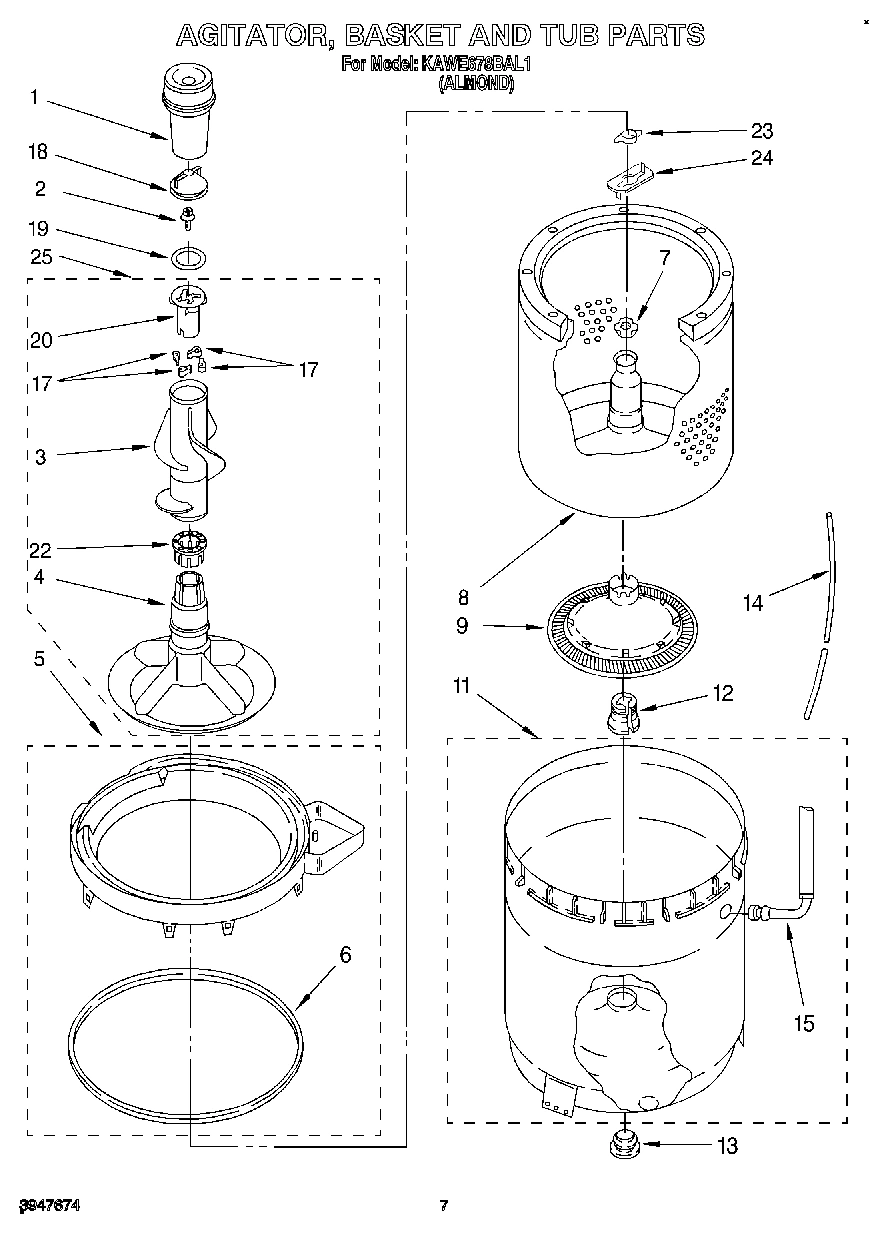 06 - AGITATOR, BASKET AND TUB