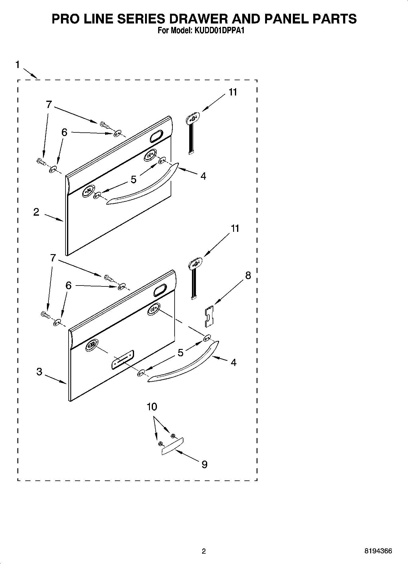 02 - PRO LINE SERIES DRAWER AND PANEL PARTS