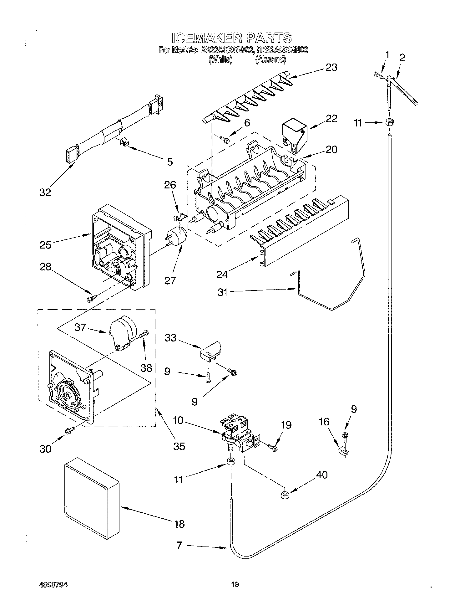 12 - ICE MAKER, OPTIONAL
