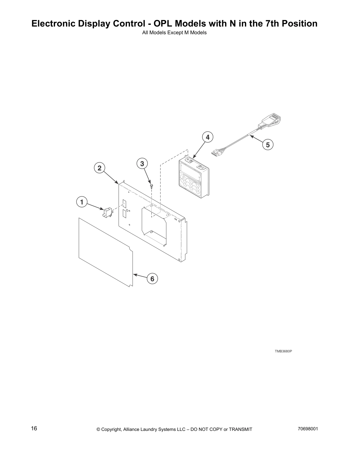 Electronic Display Control - OPL Models with N in the 7th Position