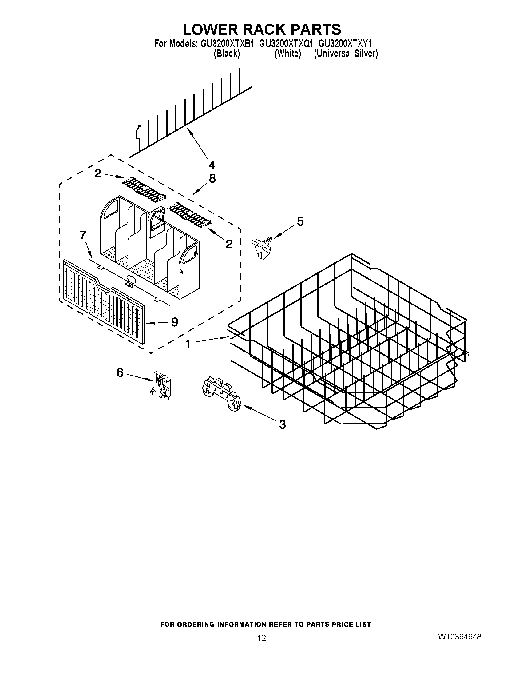 10 - LOWER RACK PARTS