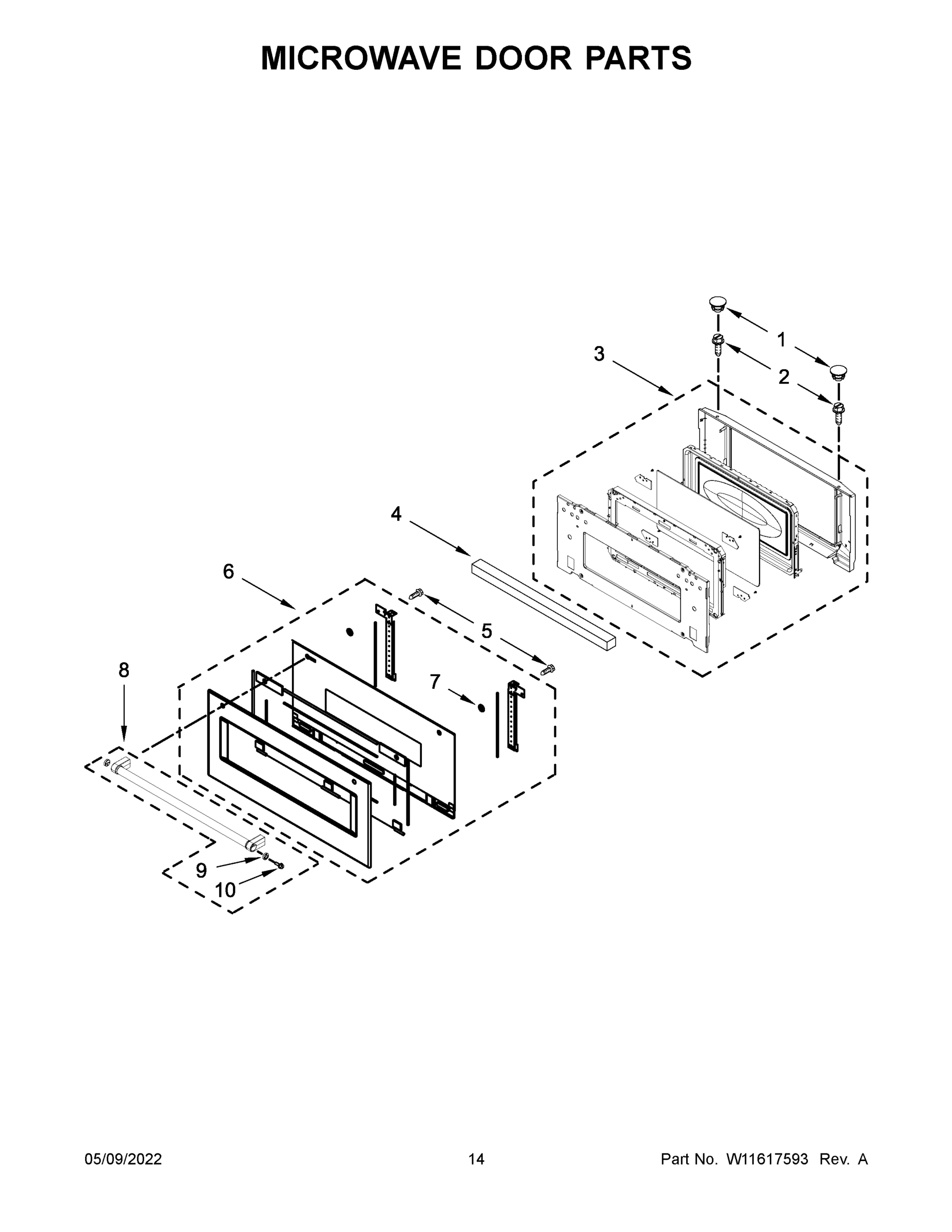08 - MICROWAVE DOOR PARTS