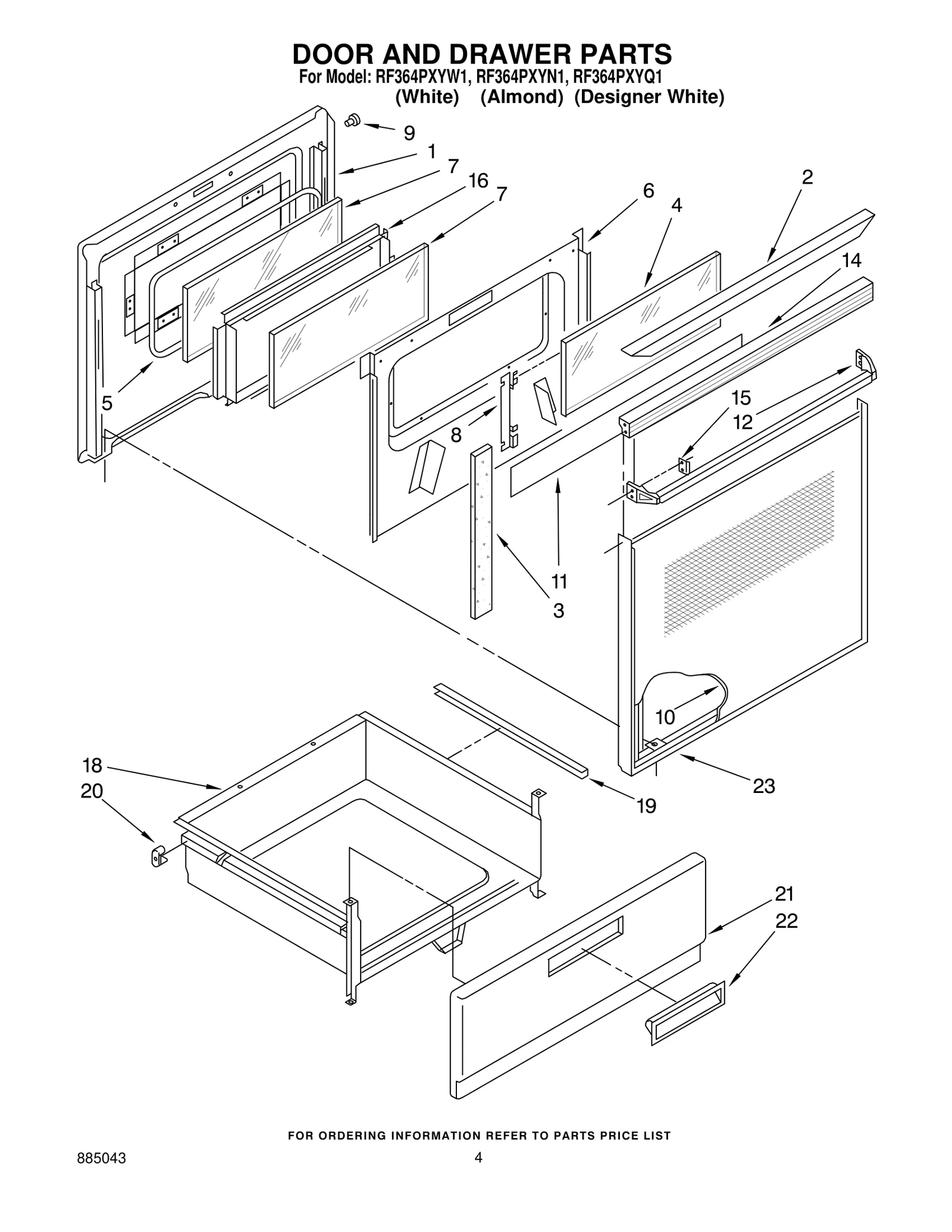 DOOR AND DRAWER PARTS