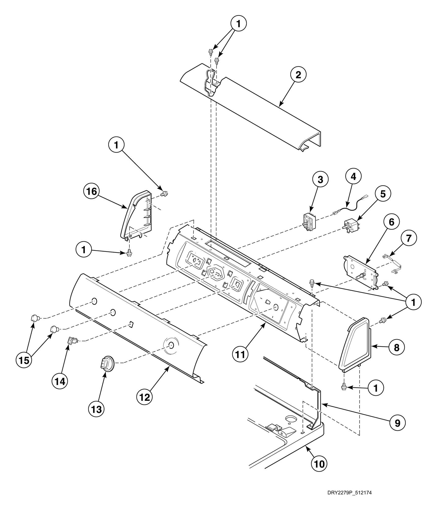 Control Panel and Controls - Rear Control