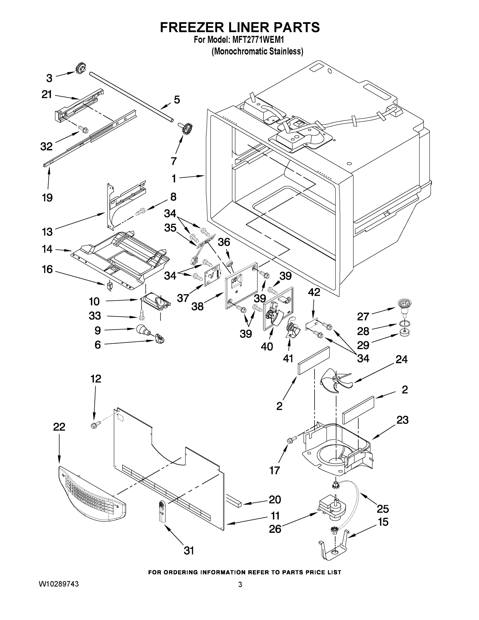 02 - FREEZER LINER PARTS