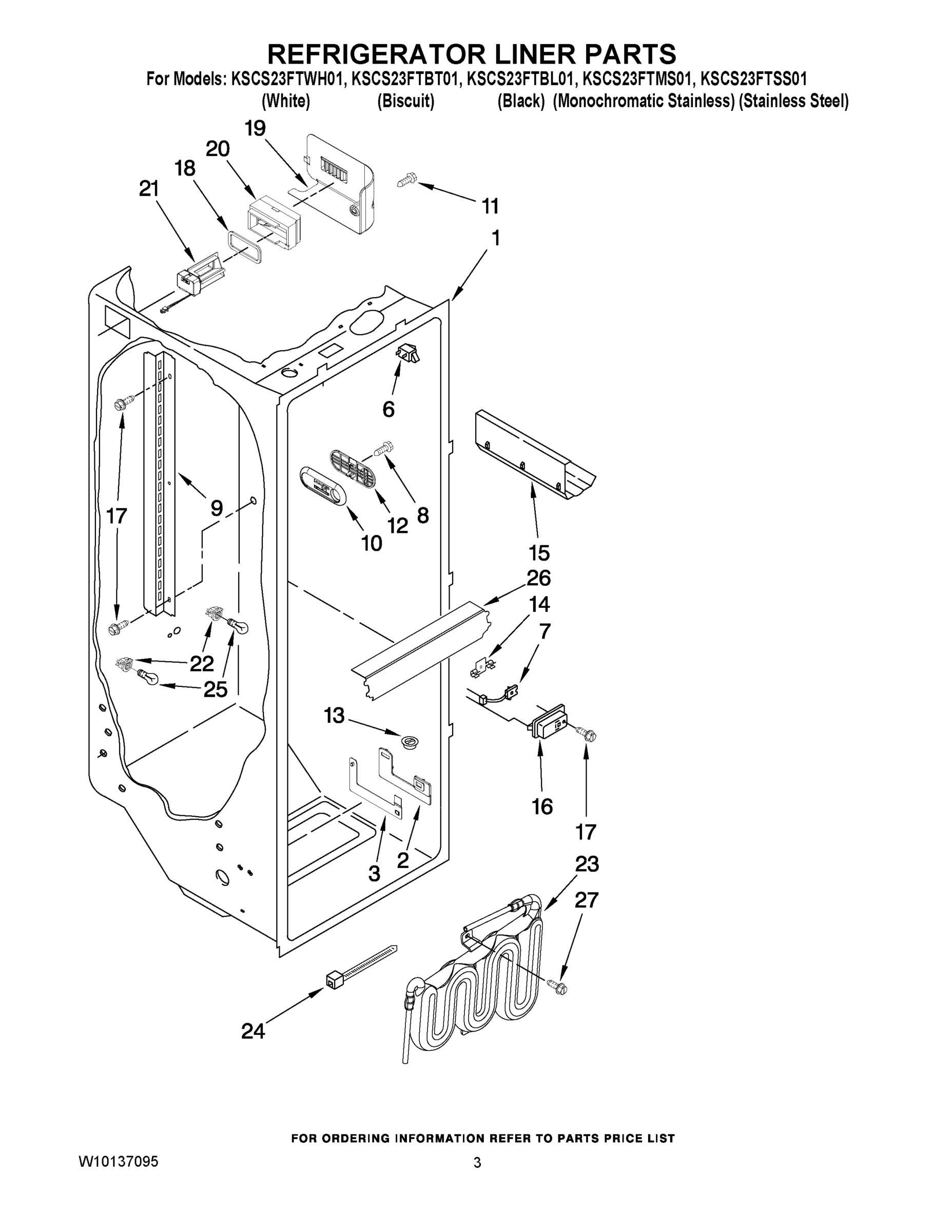 02 - REFRIGERATOR LINER PARTS
