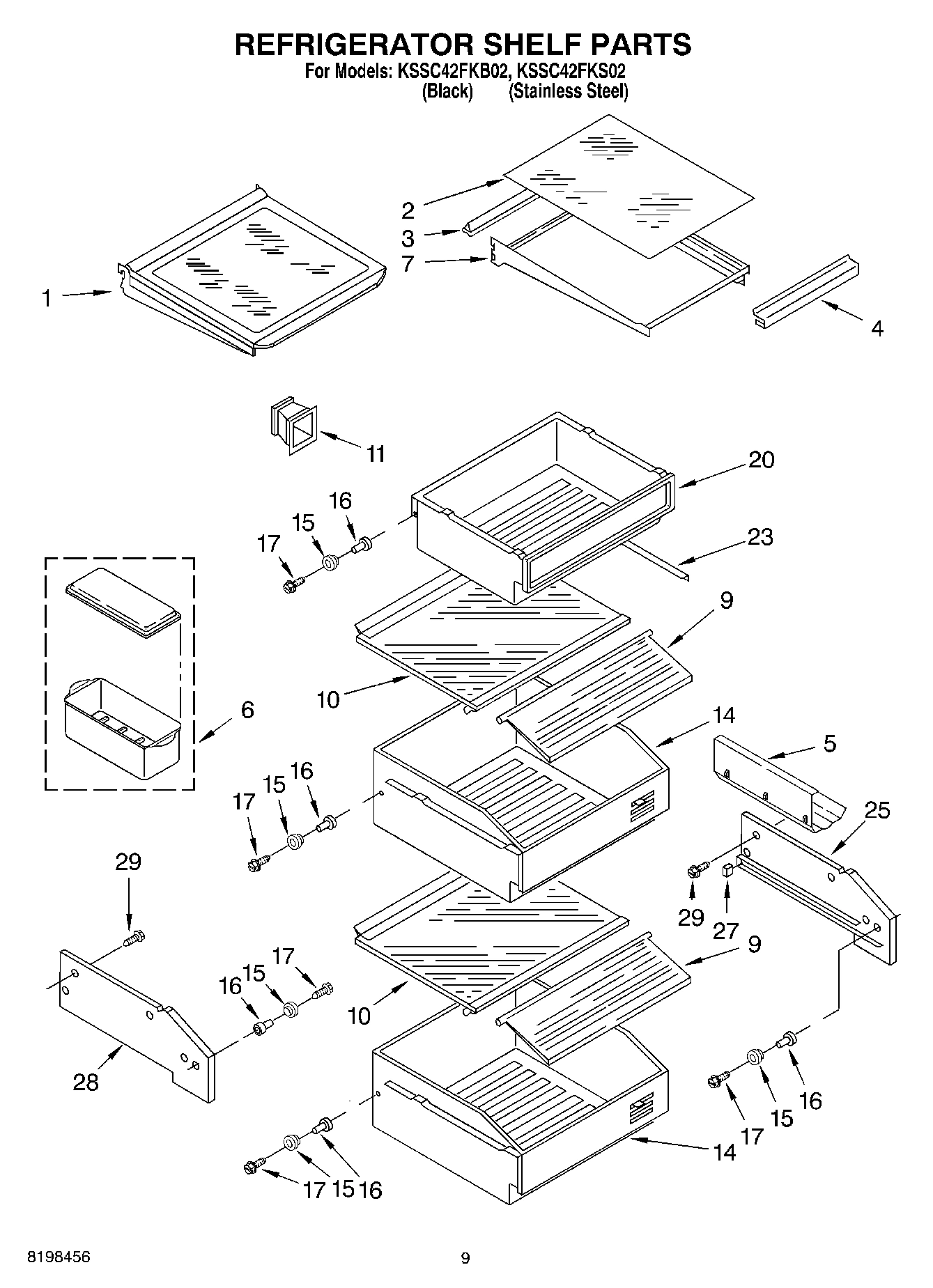 07 - REFRIGERATOR SHELF PARTS