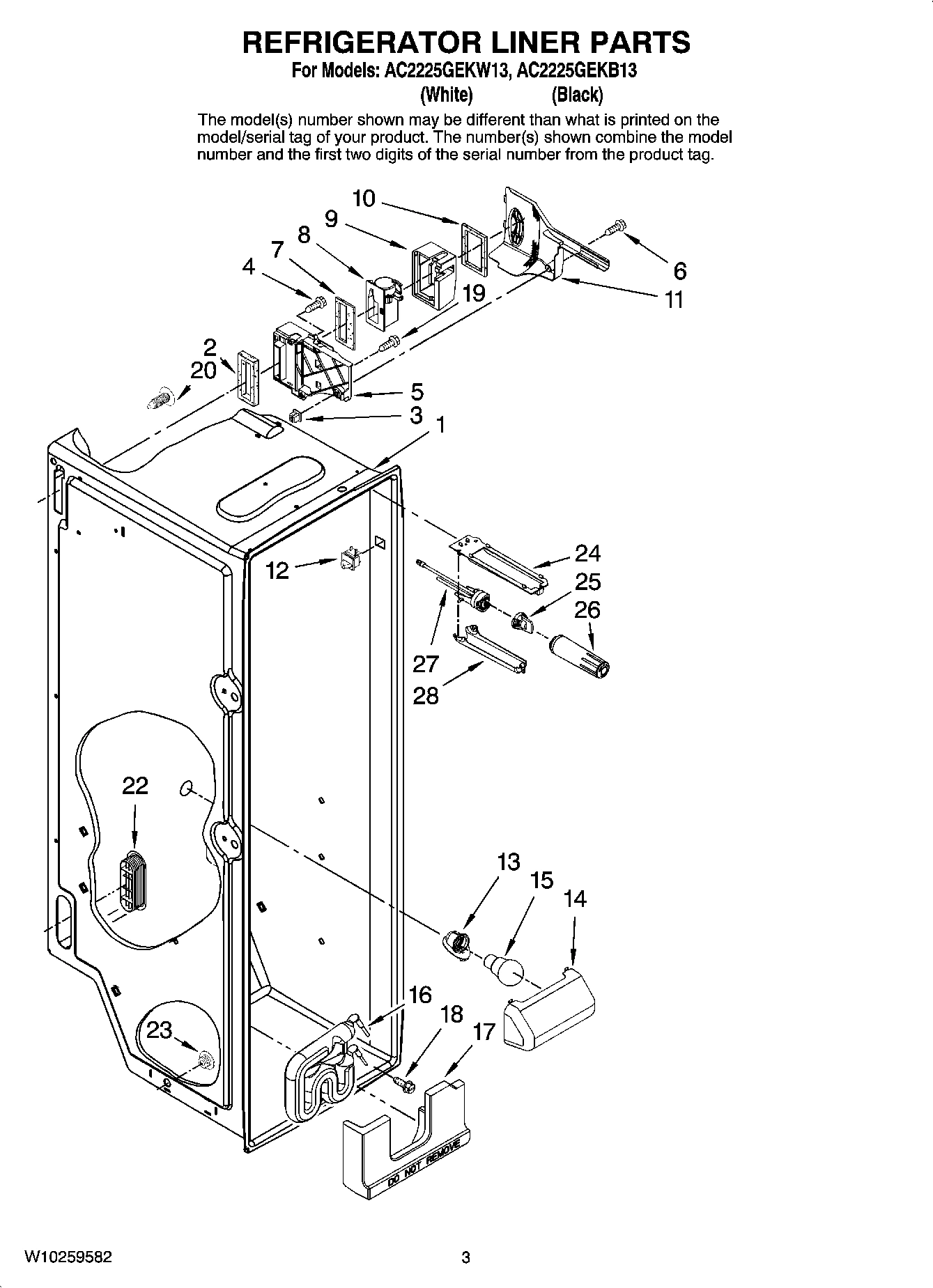 02 - REFRIGERATOR LINER PARTS